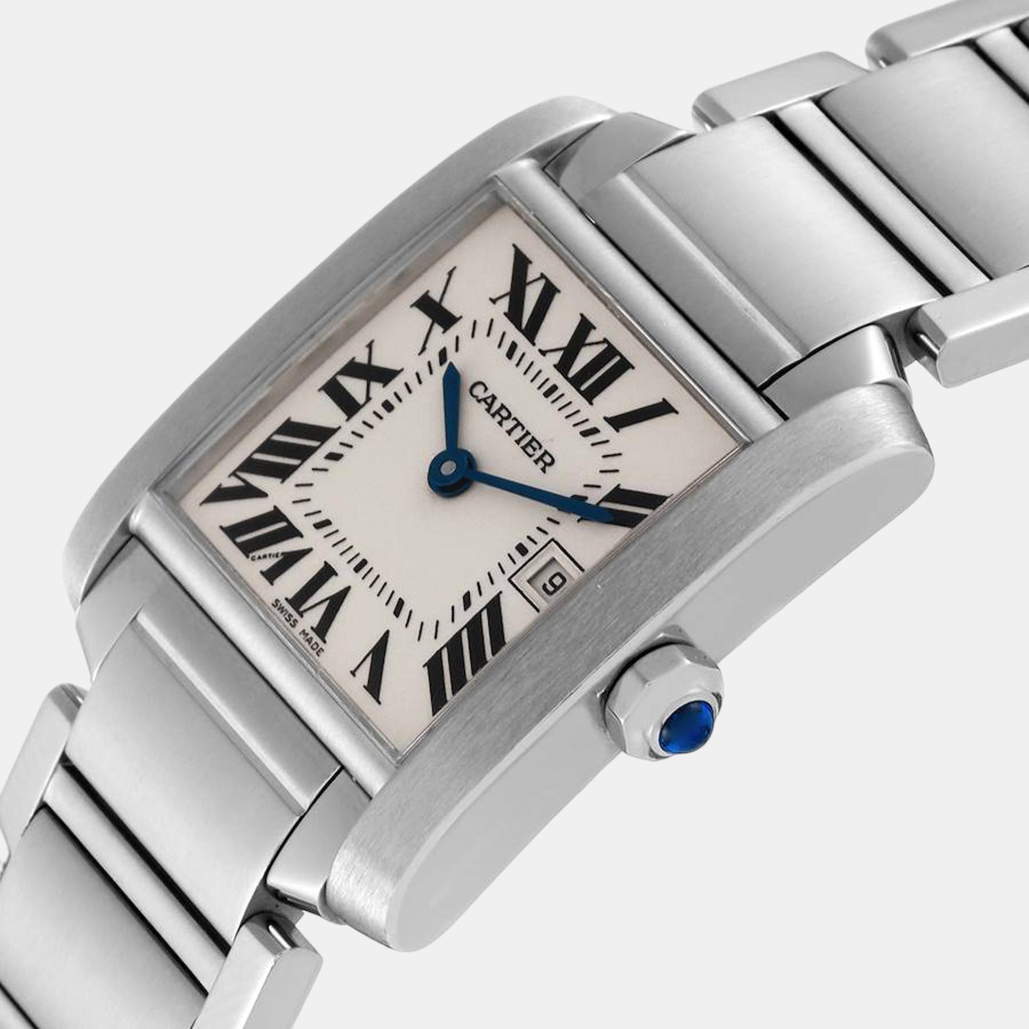 

Cartier Tank Francaise Midsize Silver Dial Steel Ladies Watch W51011Q3