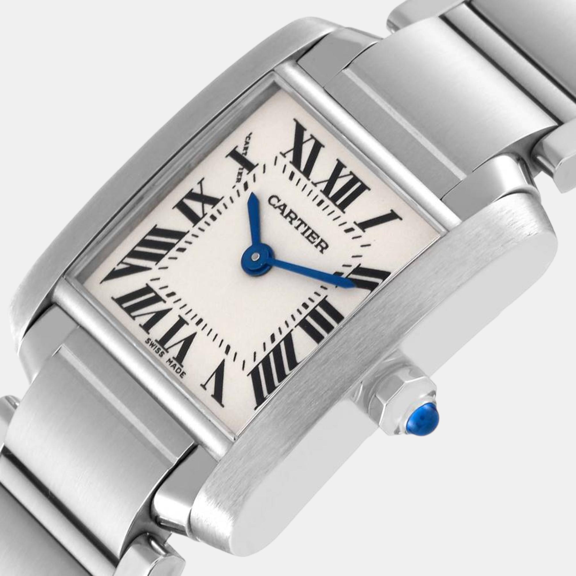 

Cartier Tank Francaise Small Silver Dial Steel Ladies Watch W51008Q3