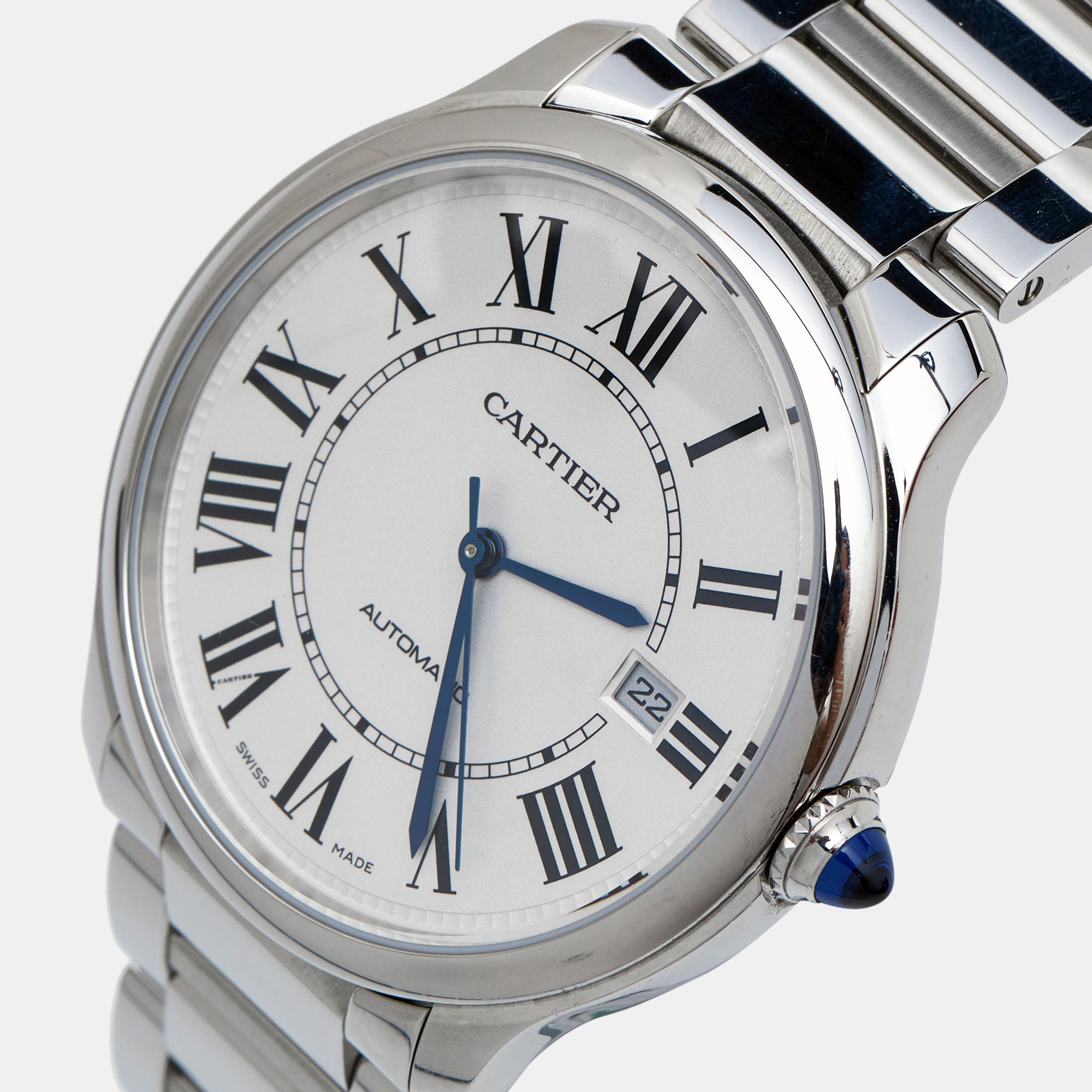 

Cartier Silver Stainless Steel Ronde Must WSRN0035 Men's Wristwatch