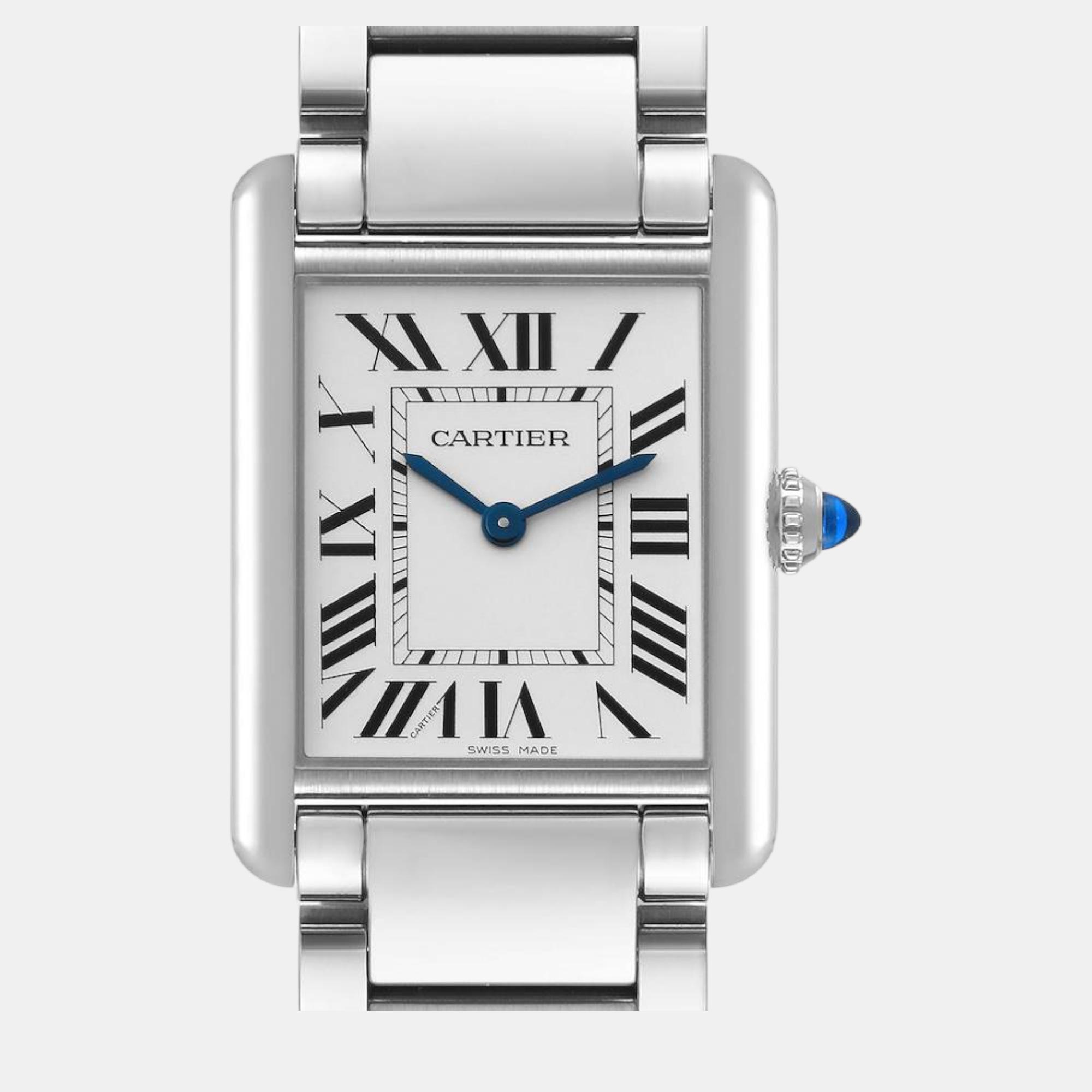 

Cartier Tank Must Large Steel Silver Dial Ladies Watch WSTA0052 33.7 x 25.5 mm