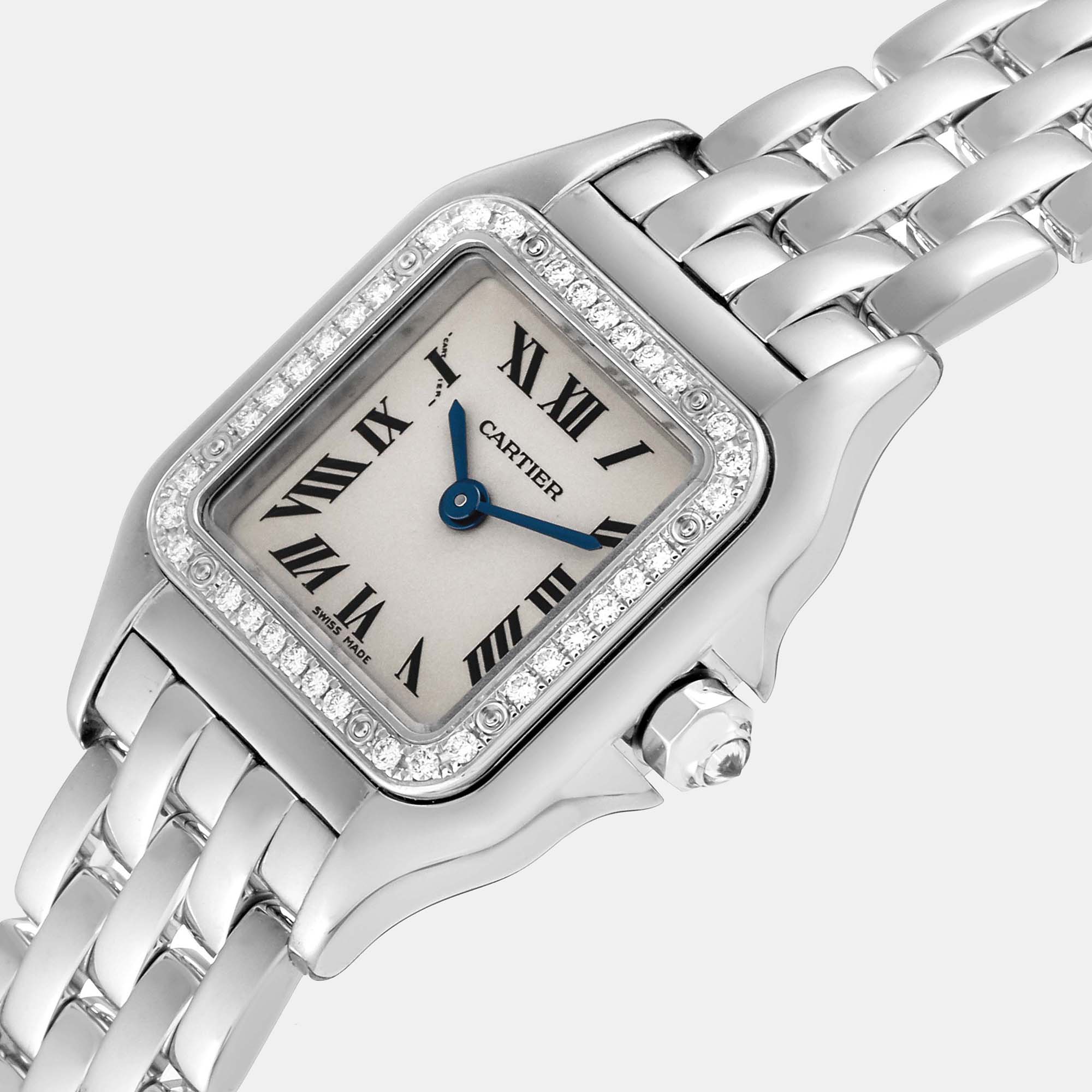 

Cartier Panthere White Gold Diamond Bezel Ladies Watch WF3091F3 22 mm