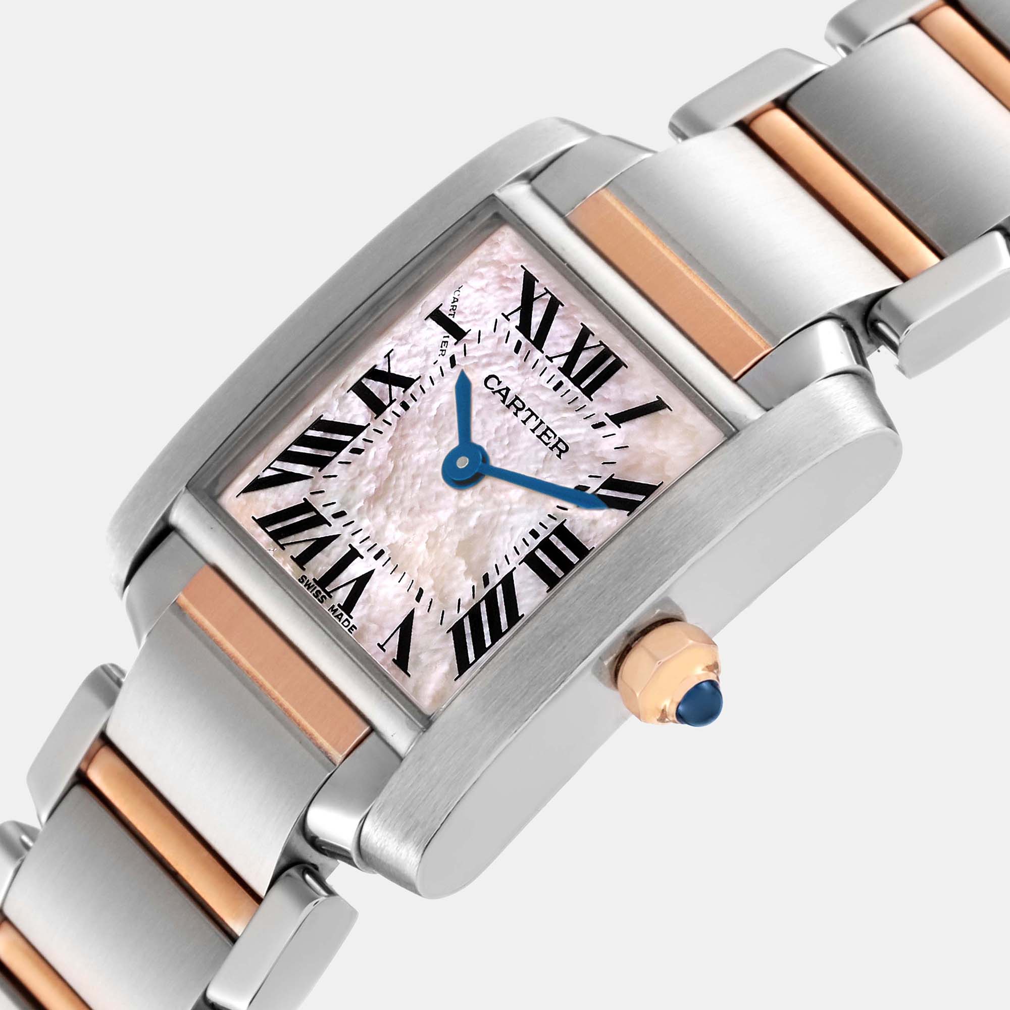 

Cartier Tank Francaise Steel Rose Gold MOP Ladies Watch W51027Q4 20.0 x 25.0 mm, Pink