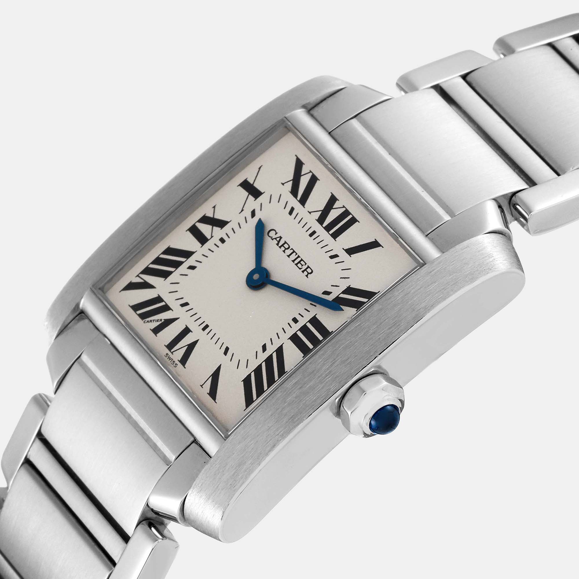 

Cartier Tank Francaise Midsize Steel Ladies Watch WSTA0005 25 x 30 mm, Silver