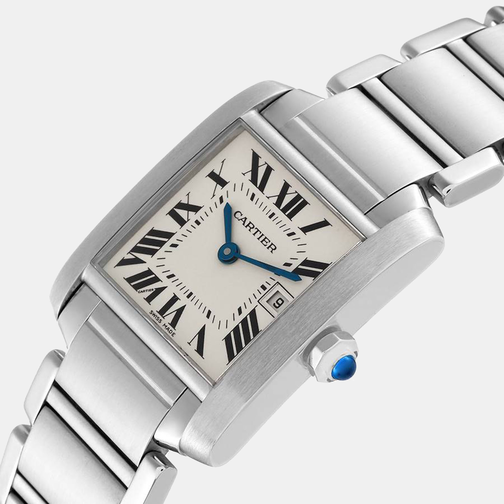 

Cartier Tank Francaise Midsize Silver Dial Steel Ladies Watch W51011Q3 25 x 30 mm