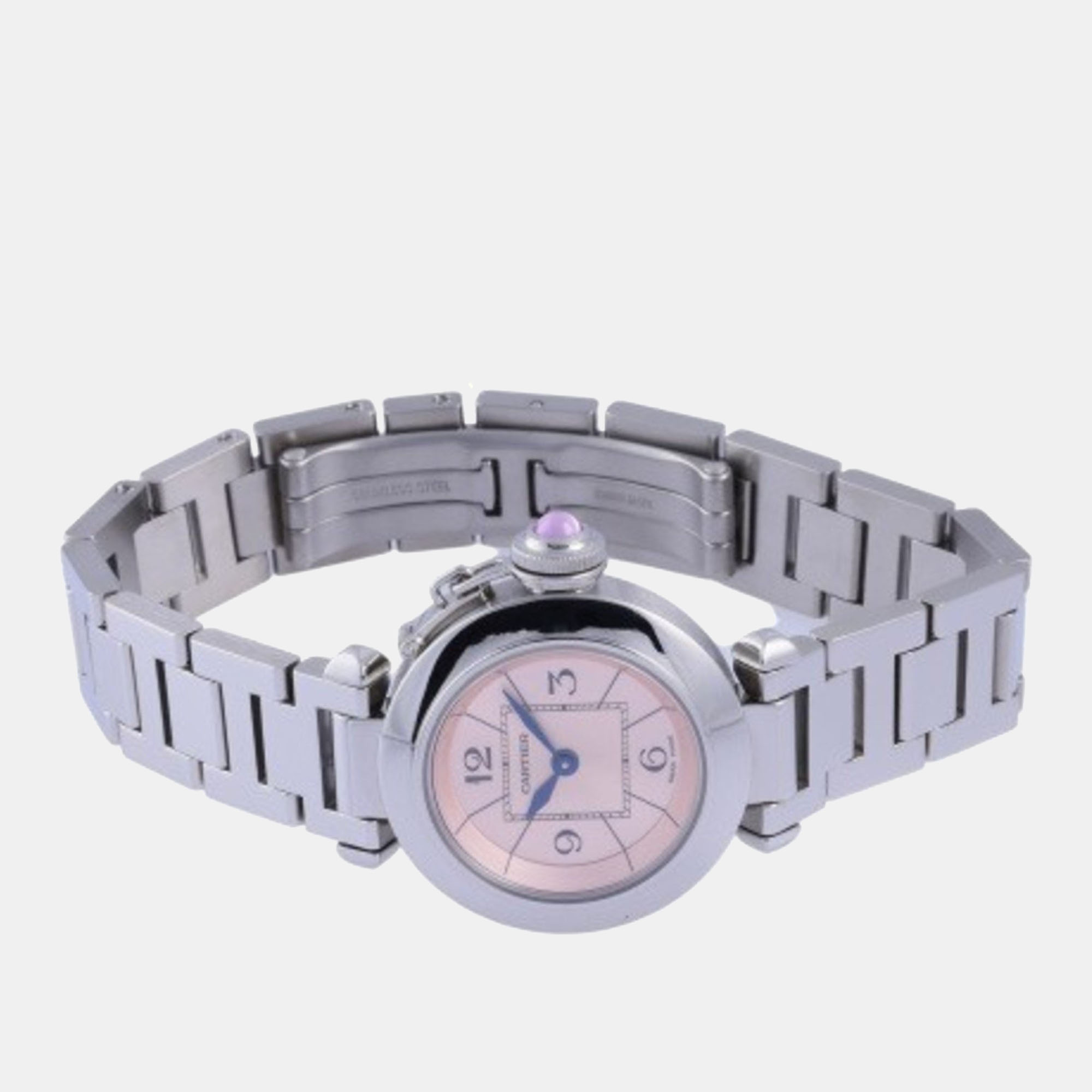 

Cartier Pink Stainless Steel Miss Pasha W3140008 Quartz Women's Wristwatch 27 mm