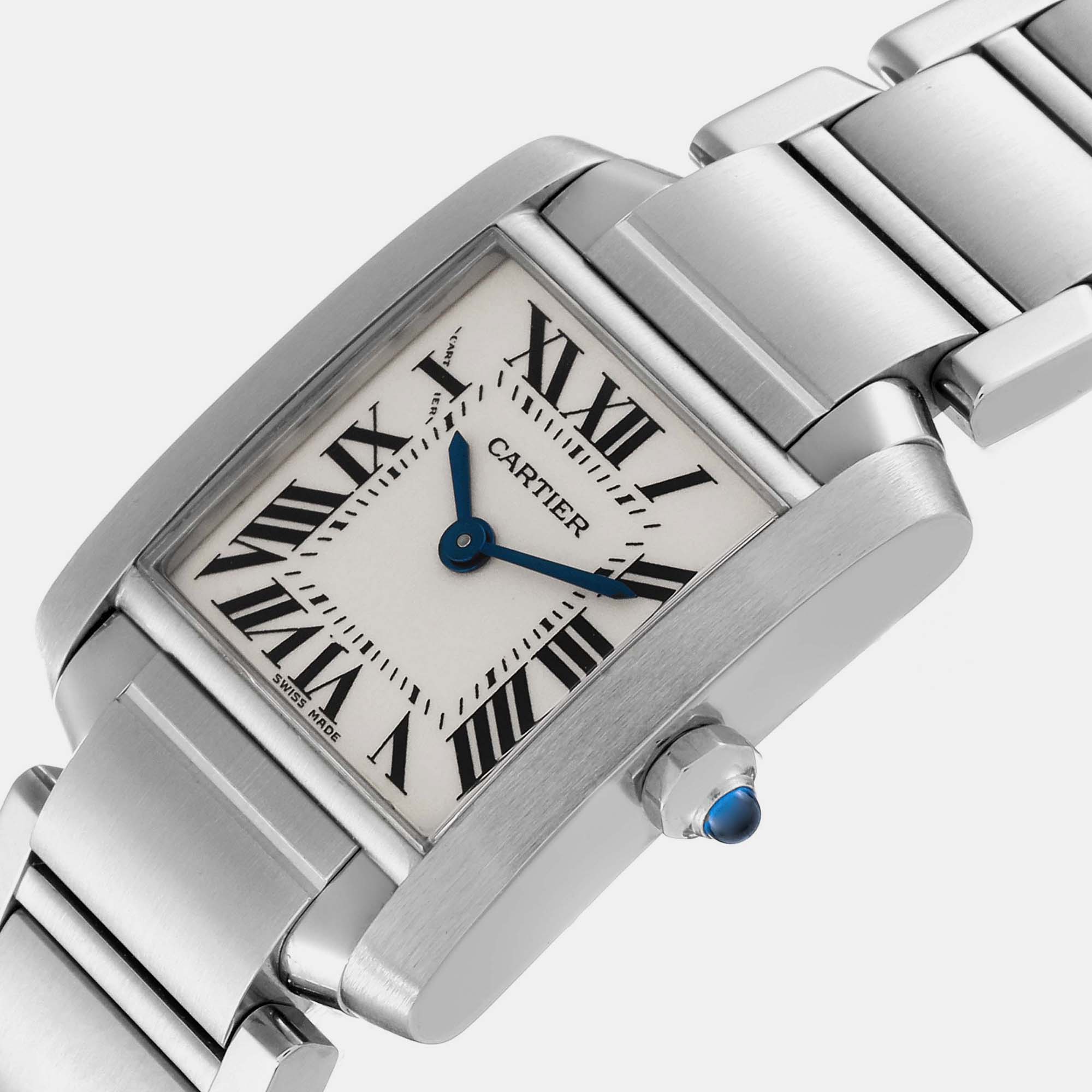 

Cartier Tank Francaise Small Silver Dial Steel Ladies Watch W51008Q3 20 x 25 mm