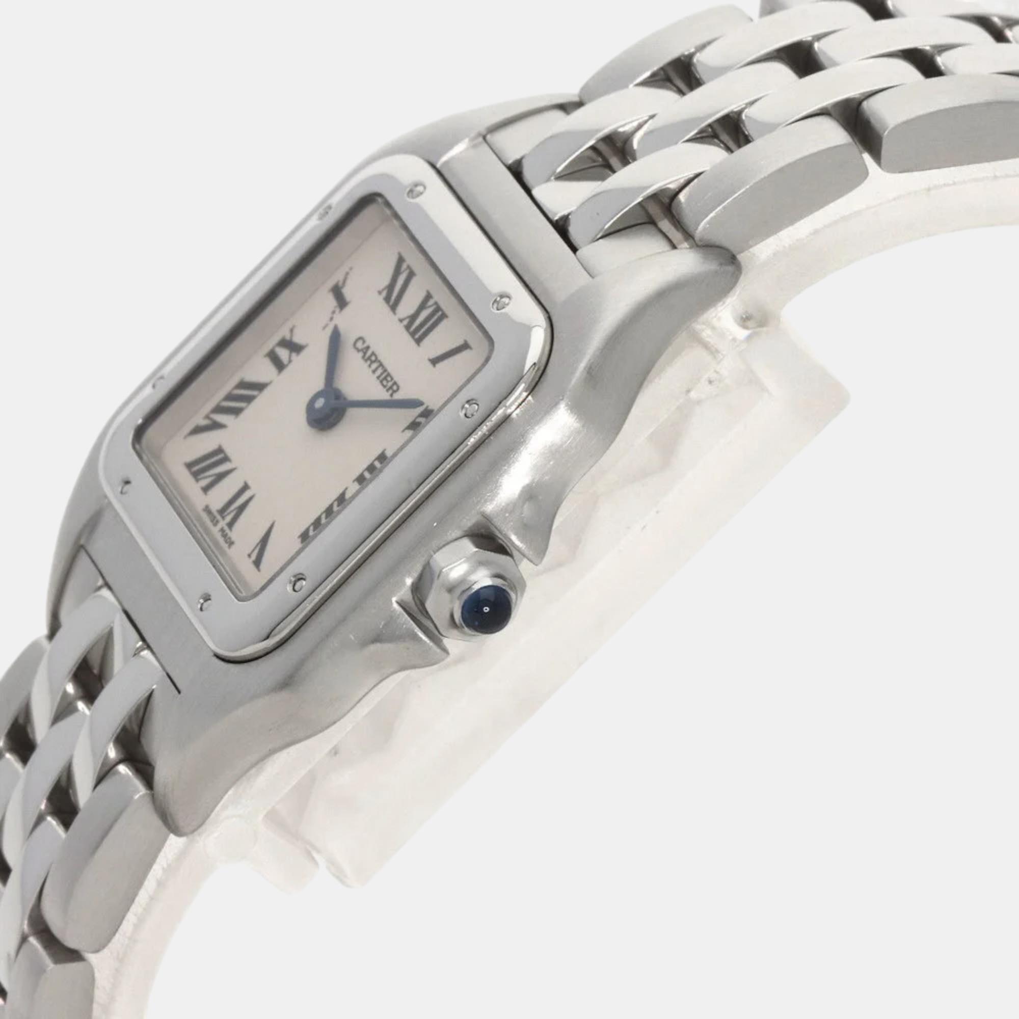 

Cartier White Stainless Steel Panthere De Cartier W25033P5 Quartz Women's Wristwatch