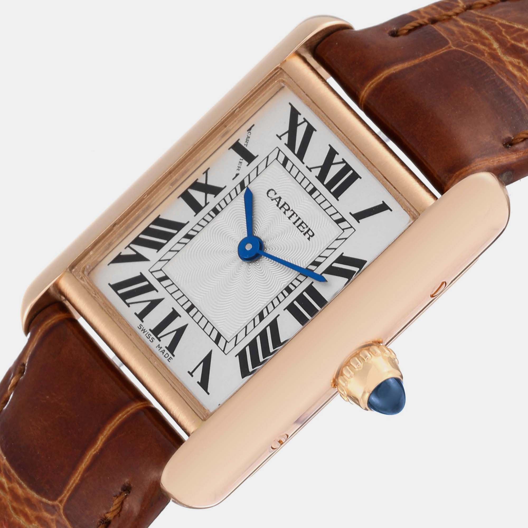 

Cartier Tank Louis Rose Gold Mechanical Ladies Watch WGTA0010 29.5 x 22 mm, Silver