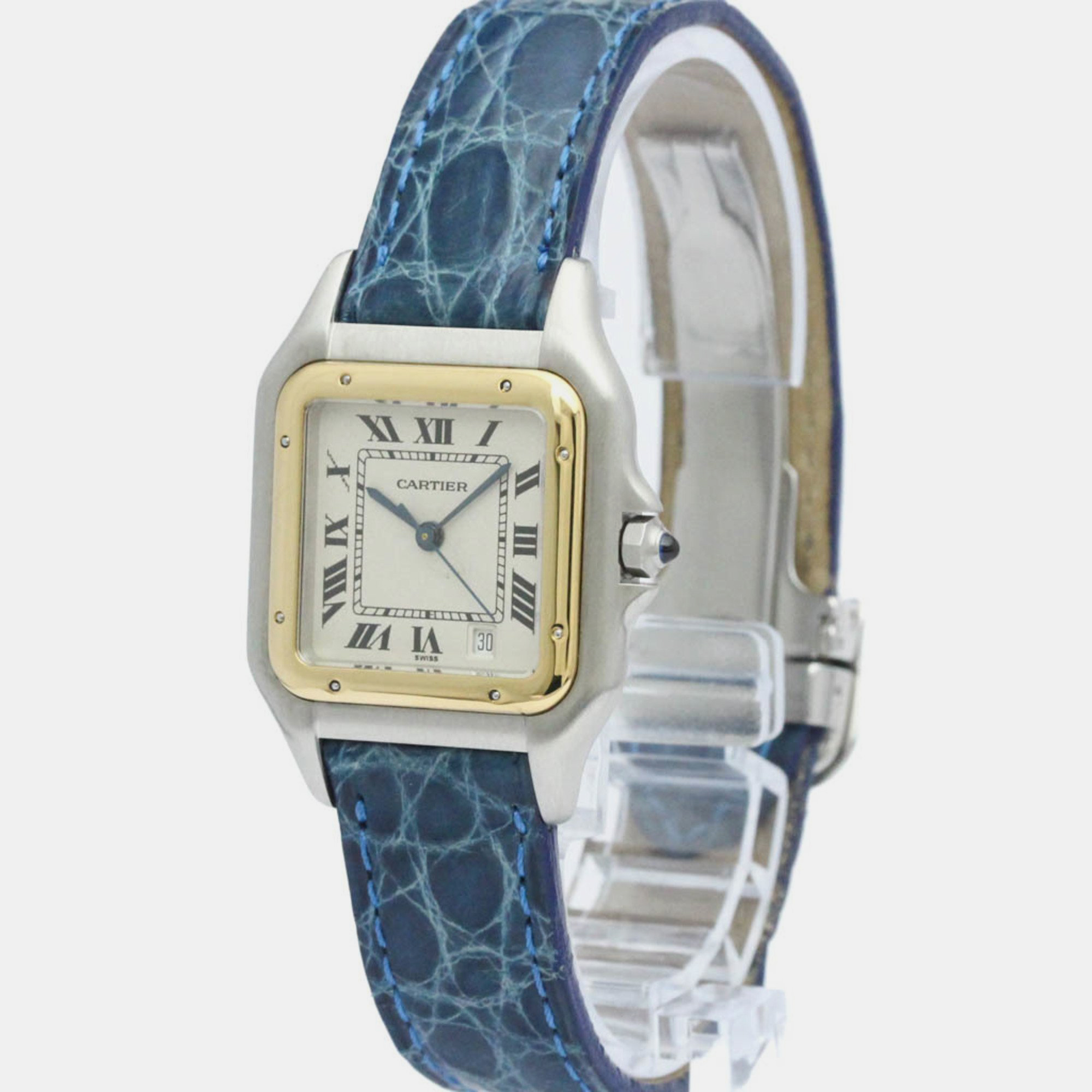 

Cartier Silver 18k Yellow Gold And Stainless Steel Panthere De Cartier Quartz Women's Wristwatch 27 mm