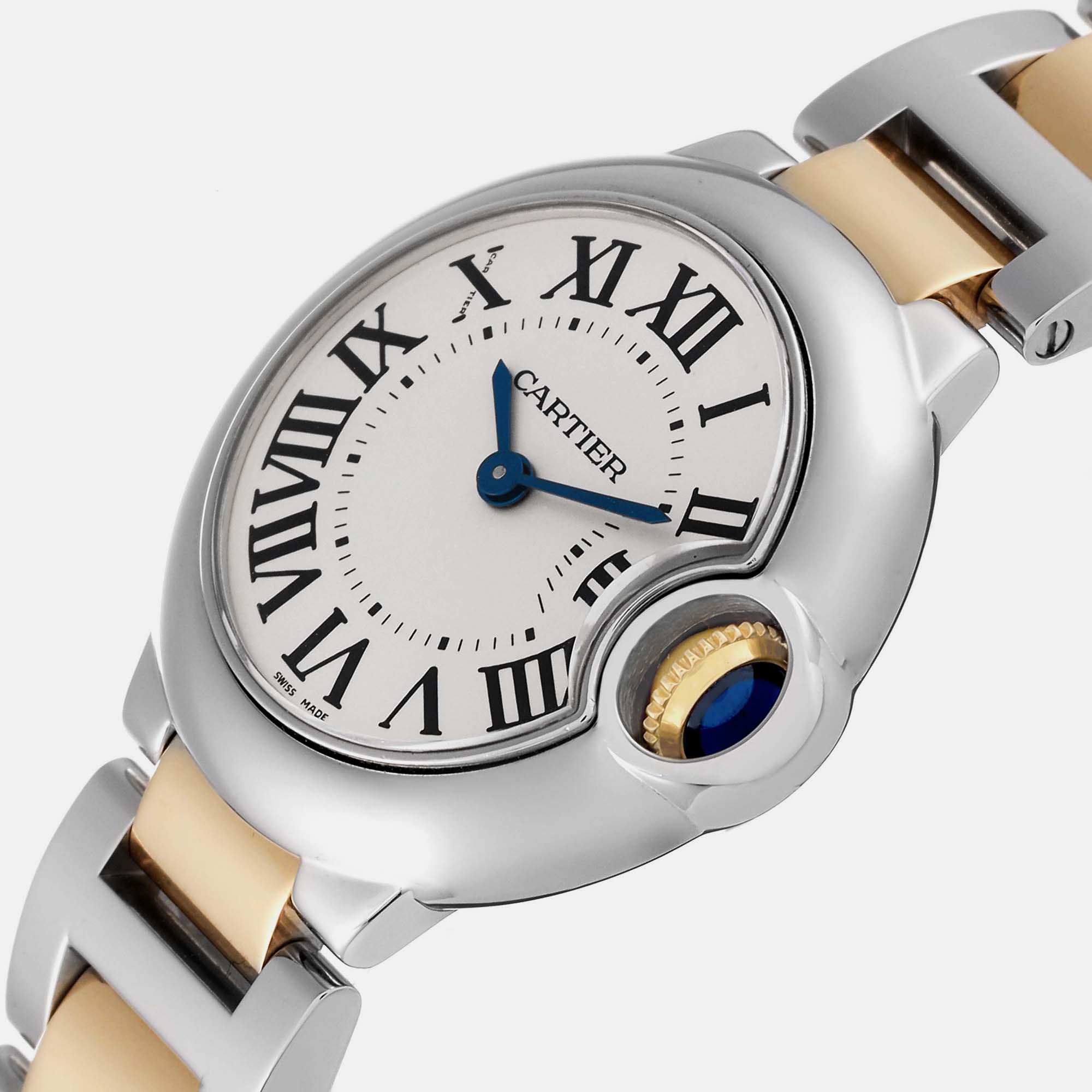 

Cartier Ballon Bleu  Steel Yellow Gold Ladies Watch W2BB0010, Silver