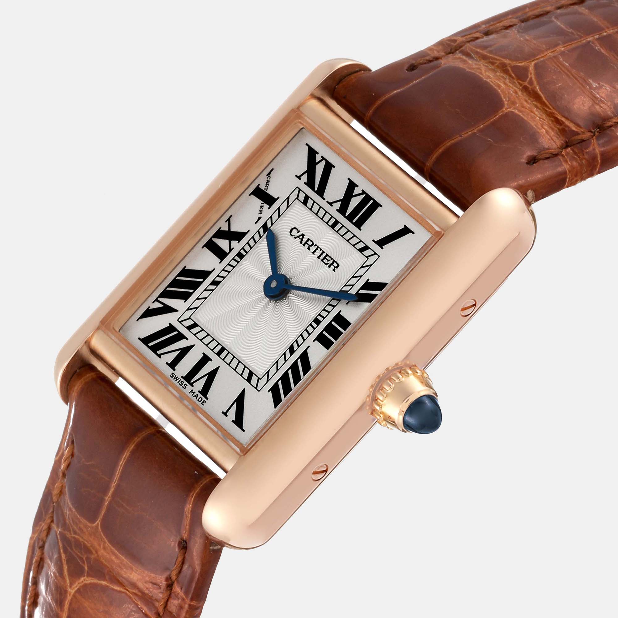 

Cartier Tank Louis Rose Gold Mechanical Ladies Watch WGTA0010 29.5 x 22.0 mm, Silver