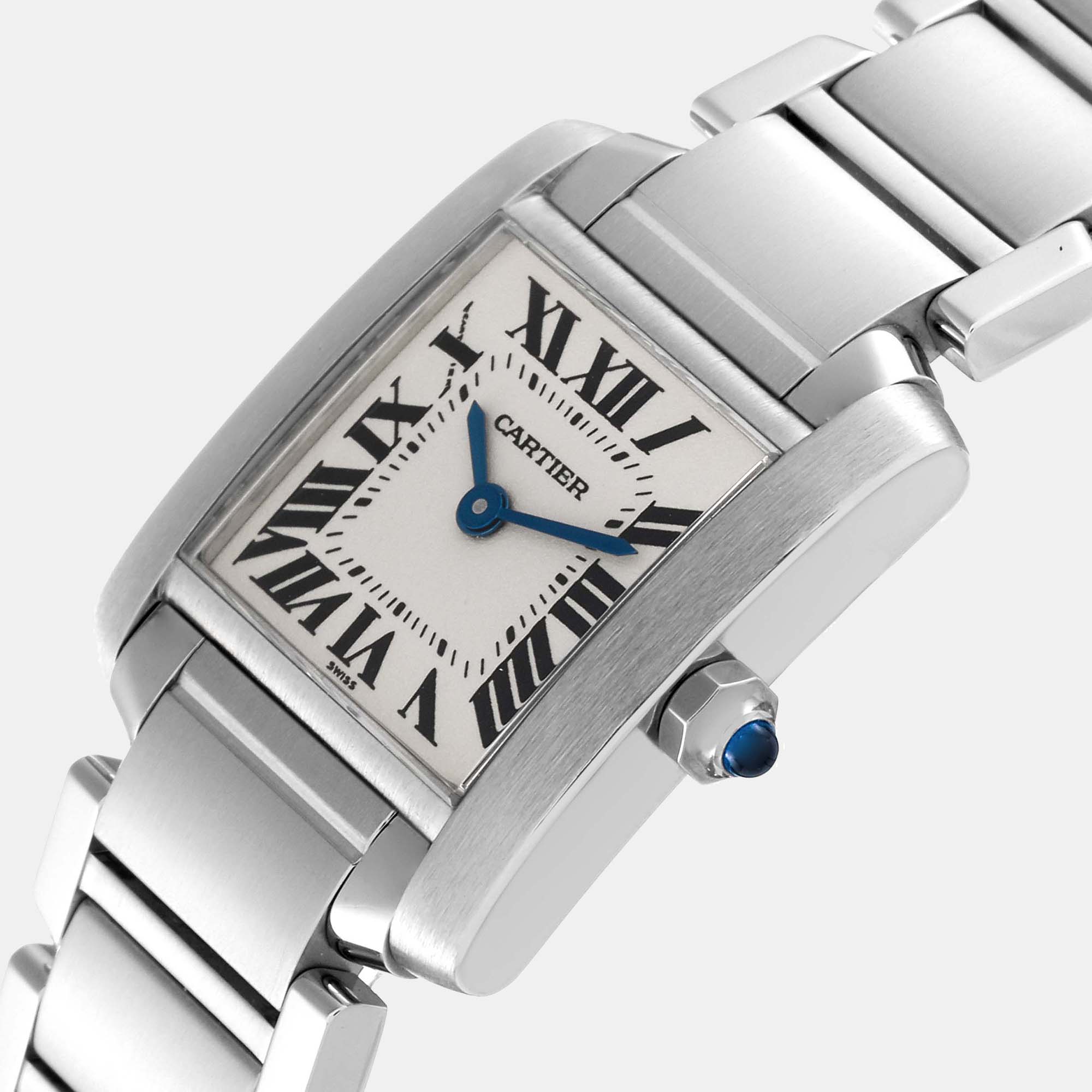 

Cartier Tank Francaise Small Silver Dial Steel Ladies Watch W51008Q3 20 x 25 mm