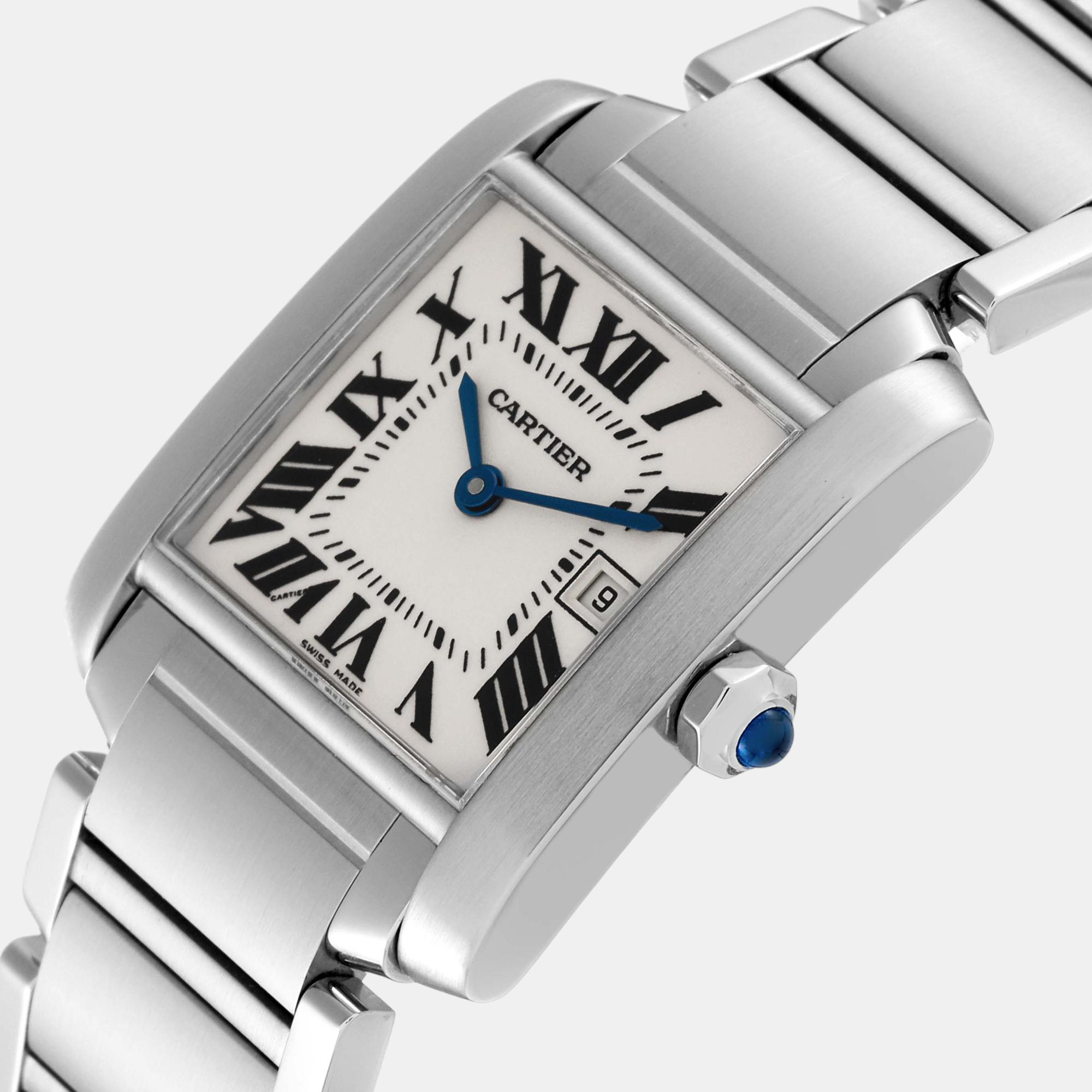 

Cartier Tank Francaise Midsize Silver Dial Steel Ladies Watch W51003Q3