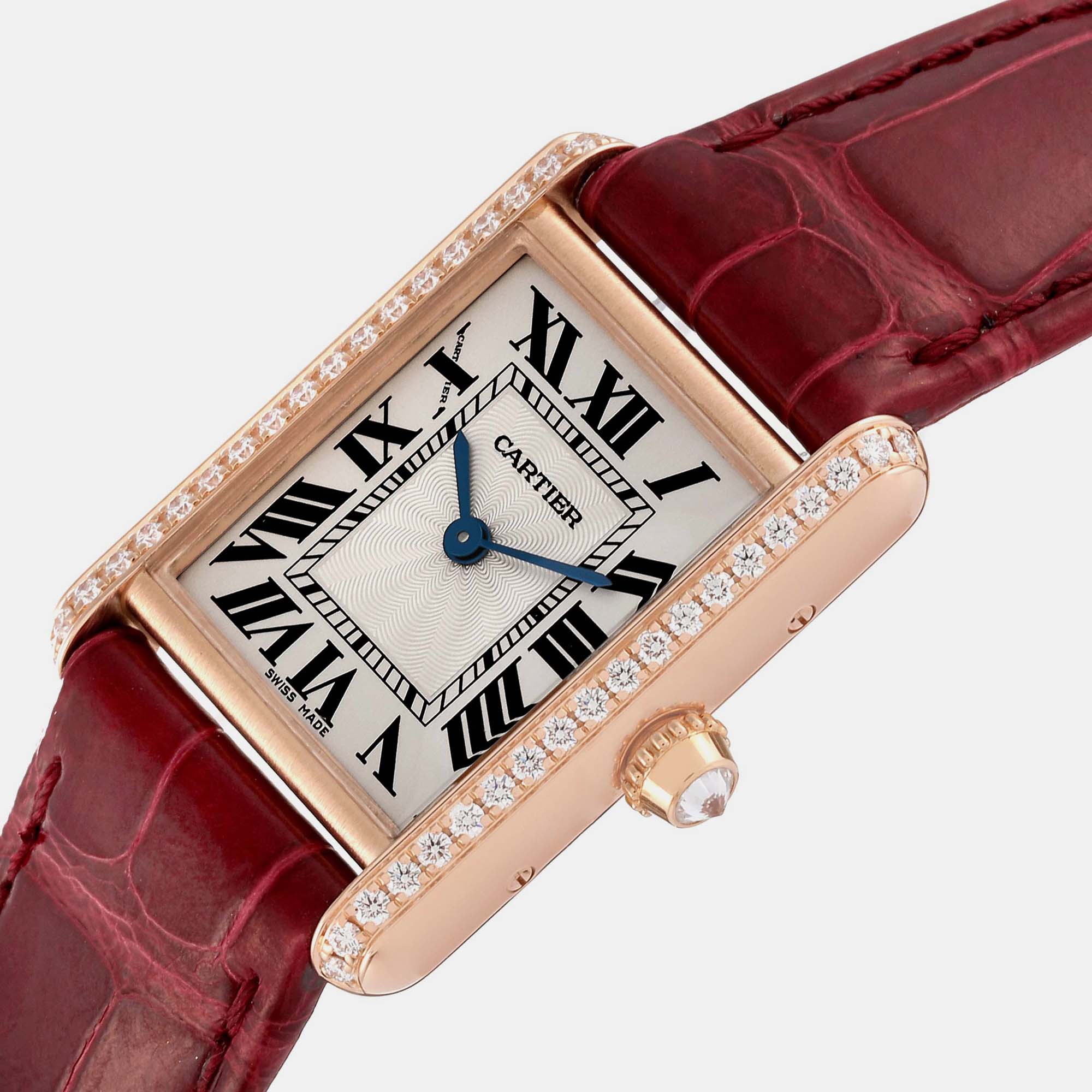 

Cartier Tank Louis Rose Gold Diamond Ladies Watch WJTA0010 29.5 x 22 mm, Silver