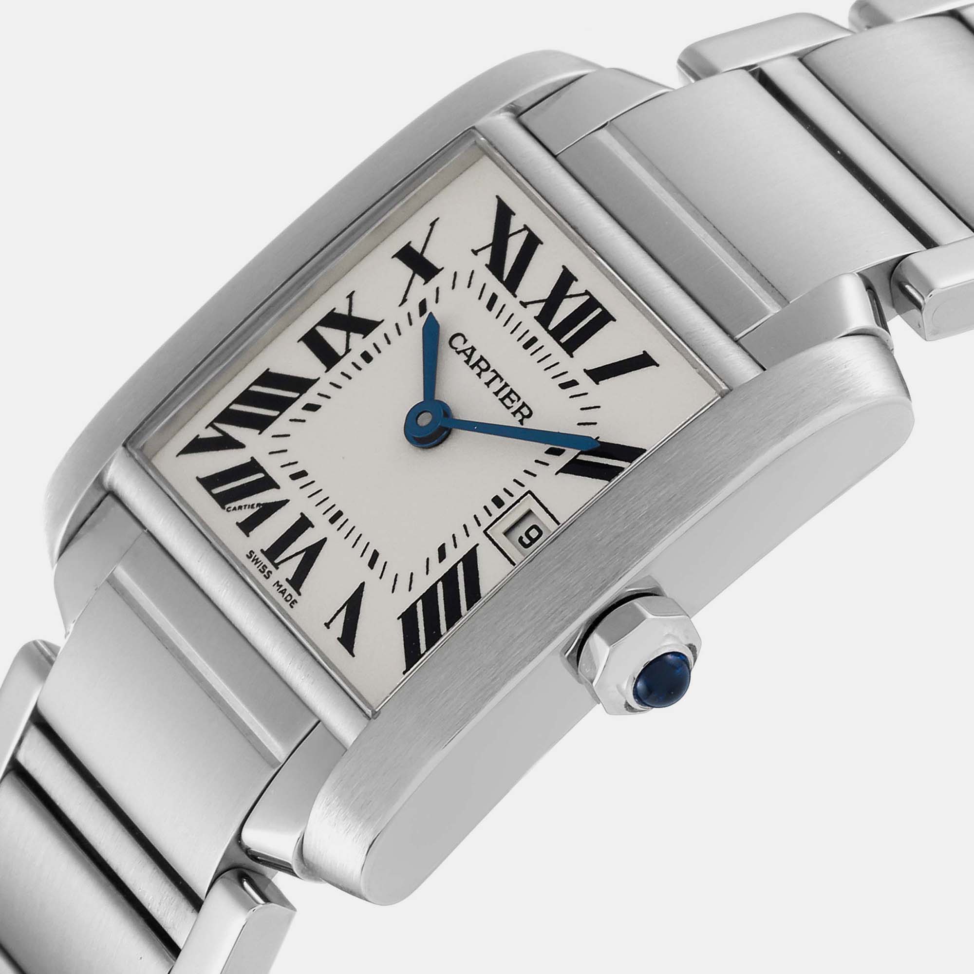 

Cartier Tank Francaise Midsize Silver Dial Steel Ladies Watch W51011Q3 25.0 mm X 30.0 mm