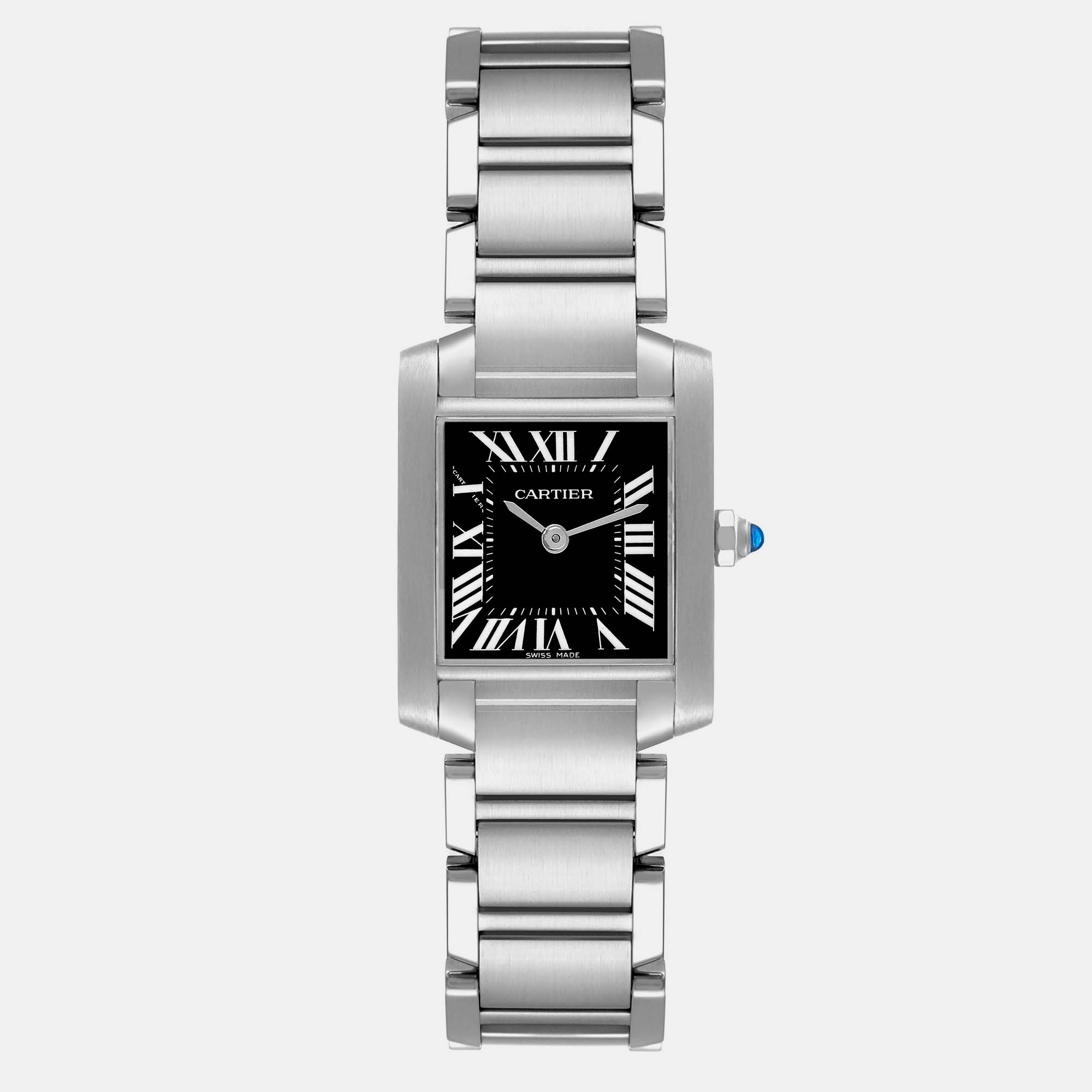

Cartier Tank Francaise Black Dial Steel Ladies Watch W51026Q3 20.0 mm x 25.0 mm
