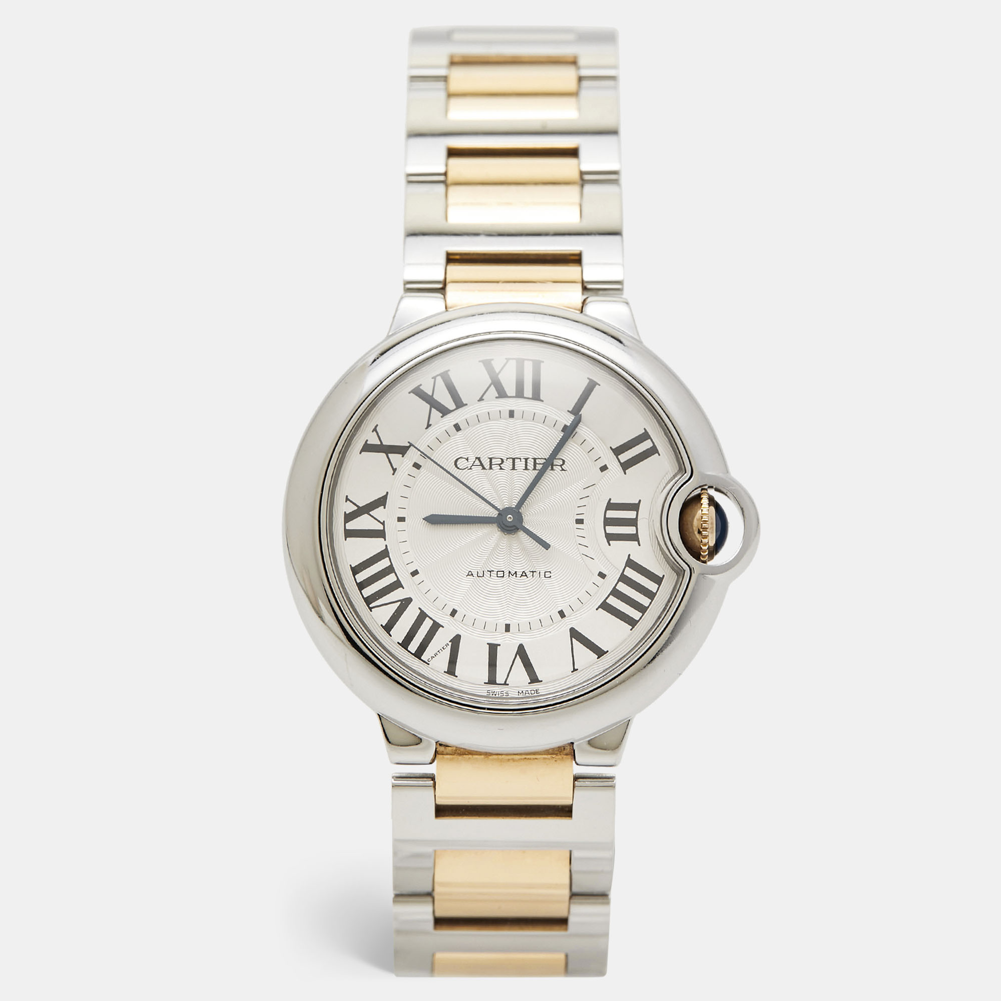 Pre-owned Cartier 3284 Women's Wristwatch 36 Mm In Silver