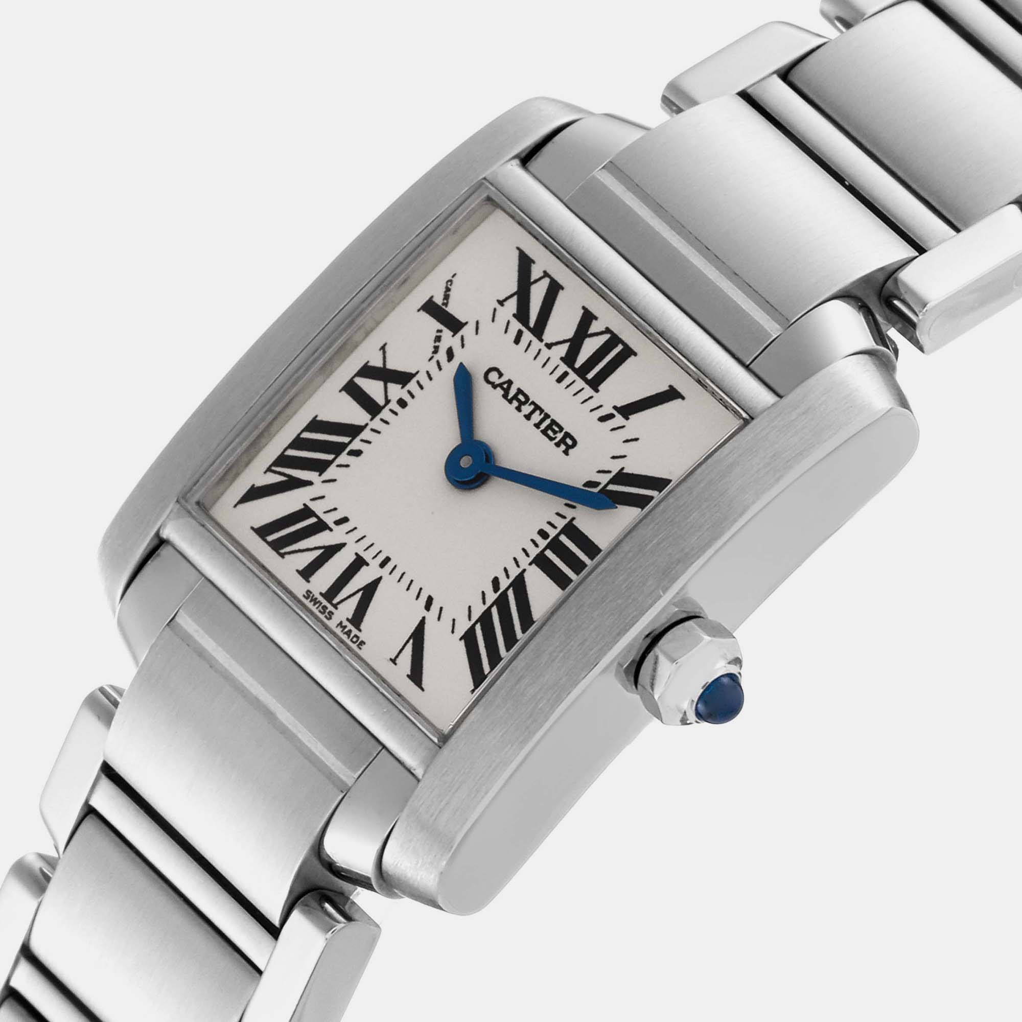 

Cartier Tank Francaise Small Silver Dial Steel Ladies Watch W51008Q3 20 x 25 mm