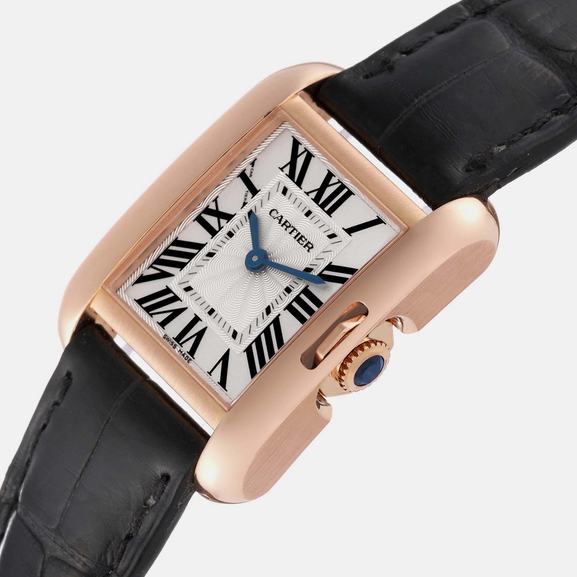 

Cartier Tank Anglaise Rose Gold Small Ladies Watch W5310027 30 mm x 23 mm, Silver