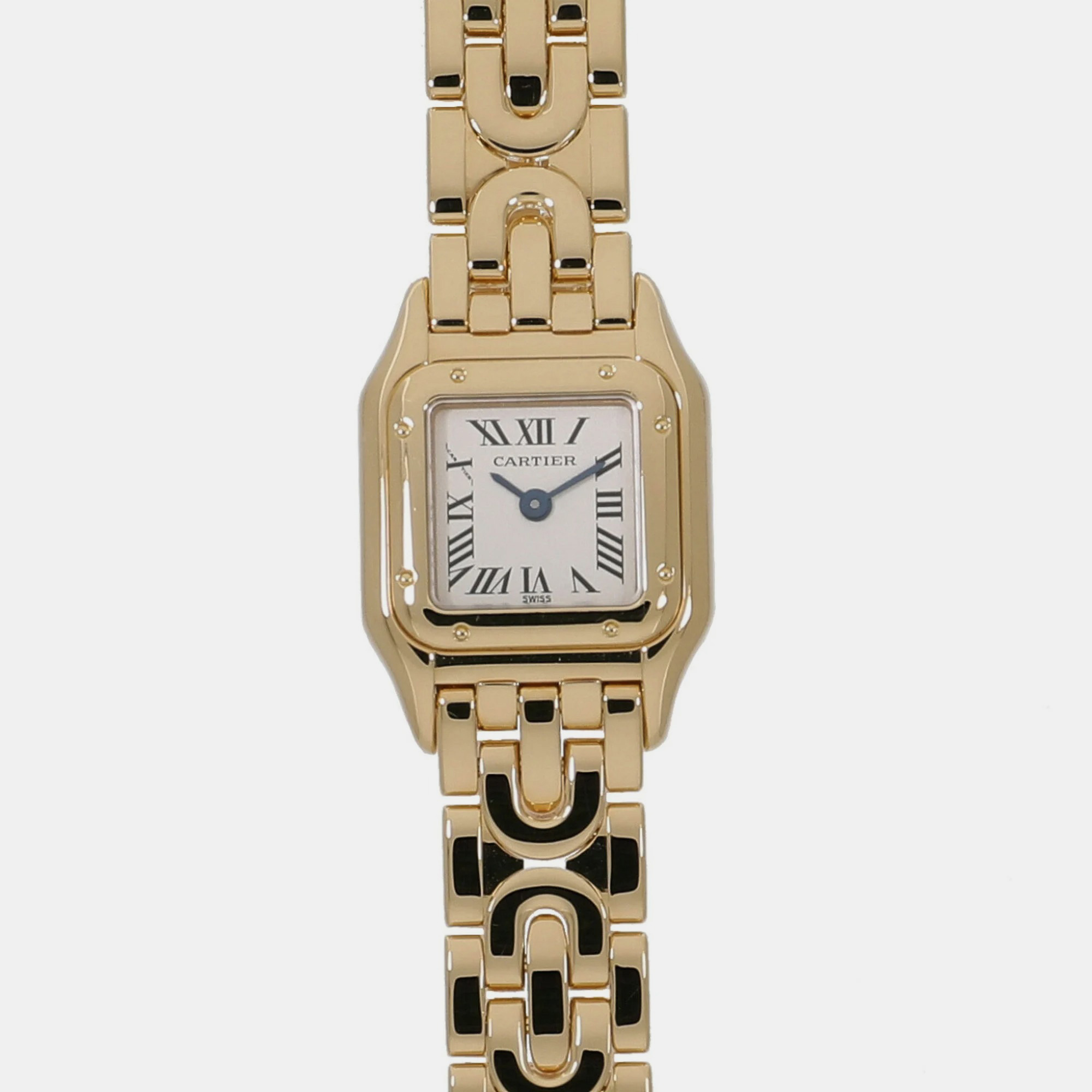 

Cartier Silver 18k Yellow Gold Panthere De Cartier W25034N3 Quartz Women's Wristwatch 17 mm