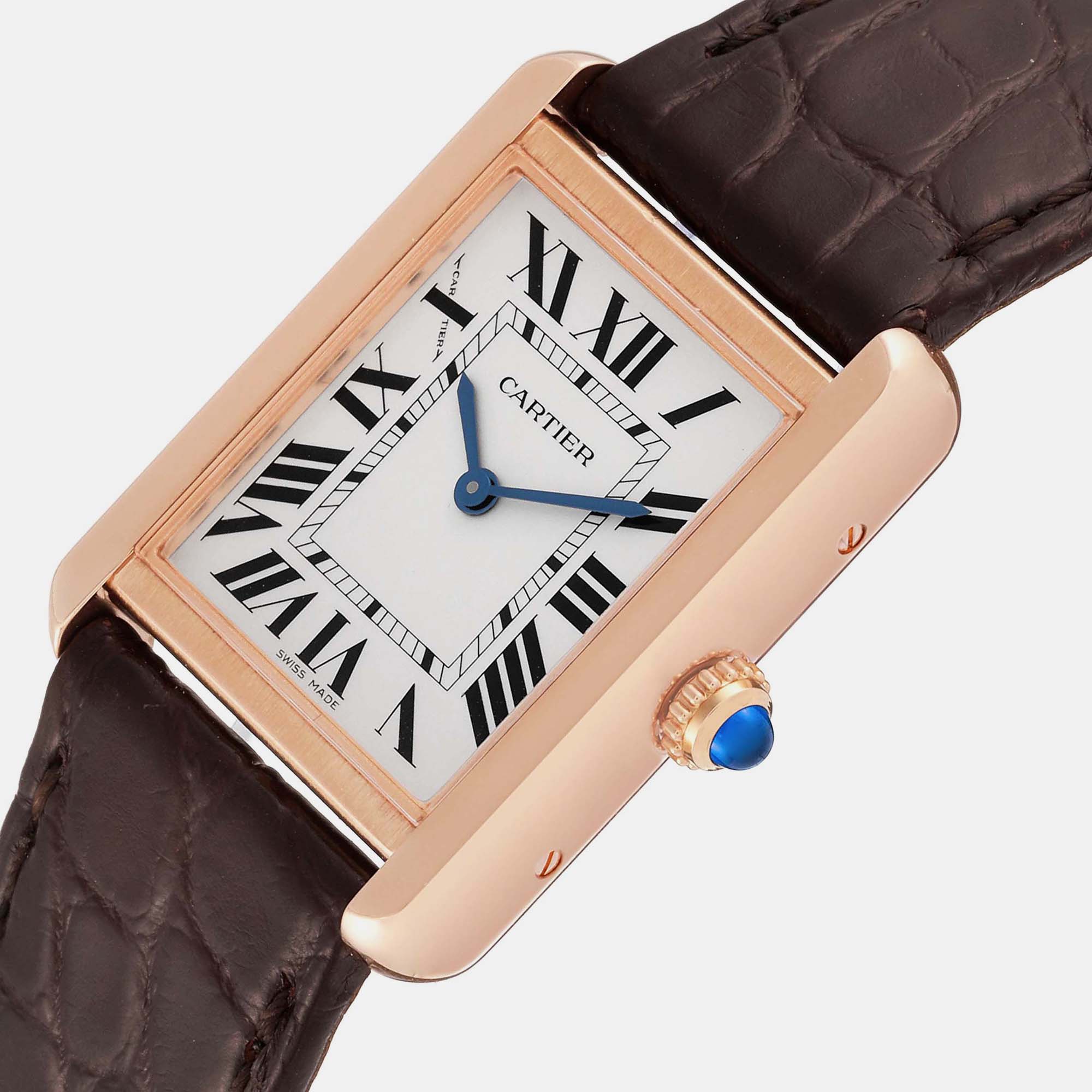 

Cartier Tank Solo Silver Dial Rose Gold Steel Ladies Watch W5200024 30.0 mm x 24.4 mm