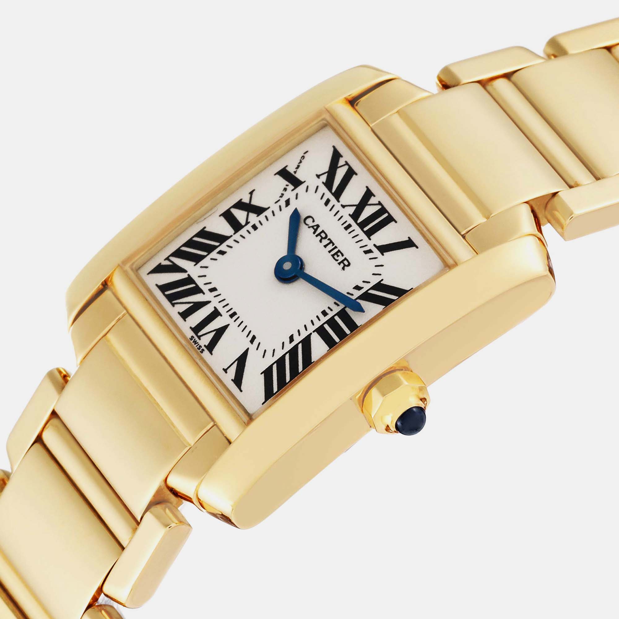 

Cartier Tank Francaise Yellow Gold Quartz Ladies Watch W50002N2 20.0 mm x 25.0 mm, Silver