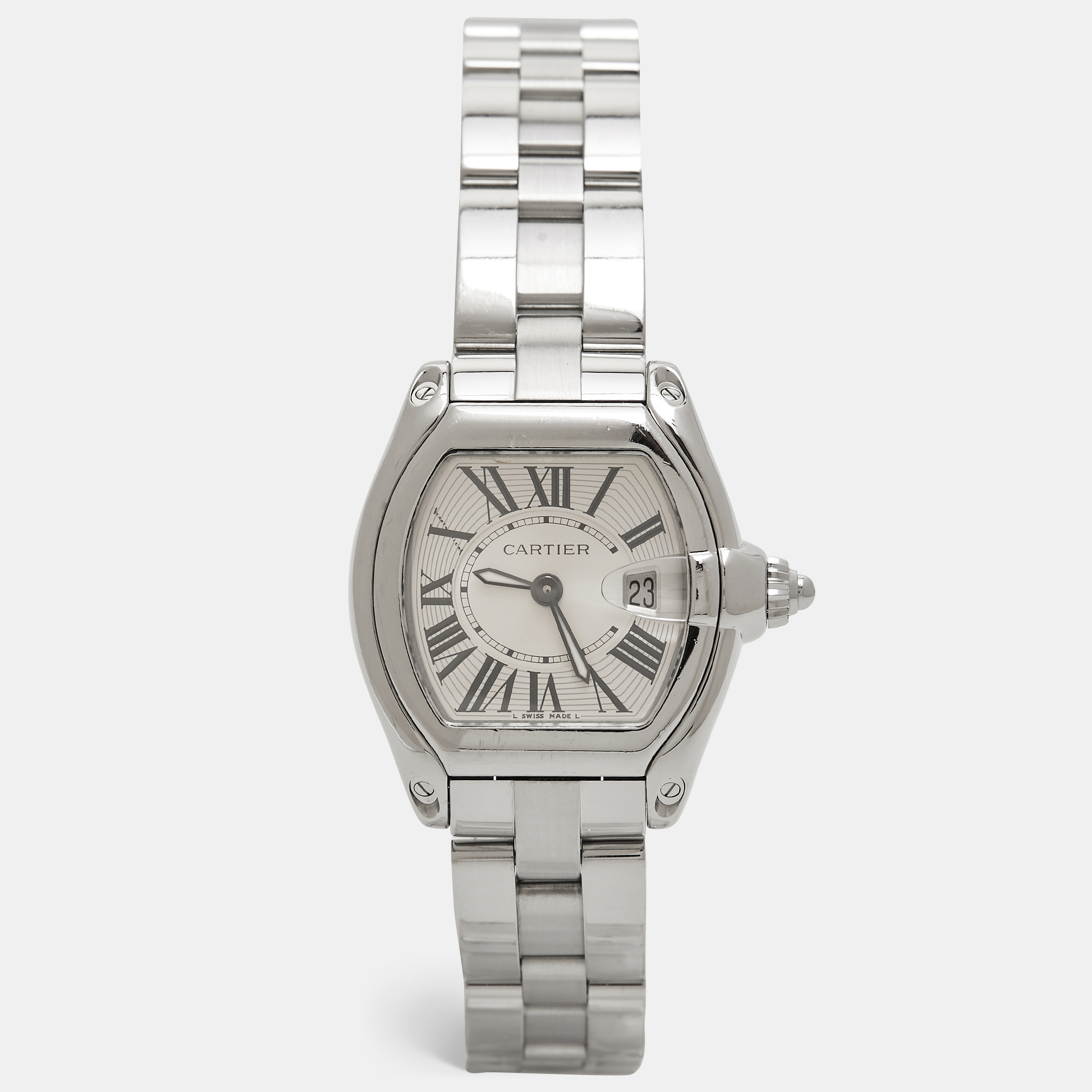 

Cartier Silver Stainless Steel Roadster