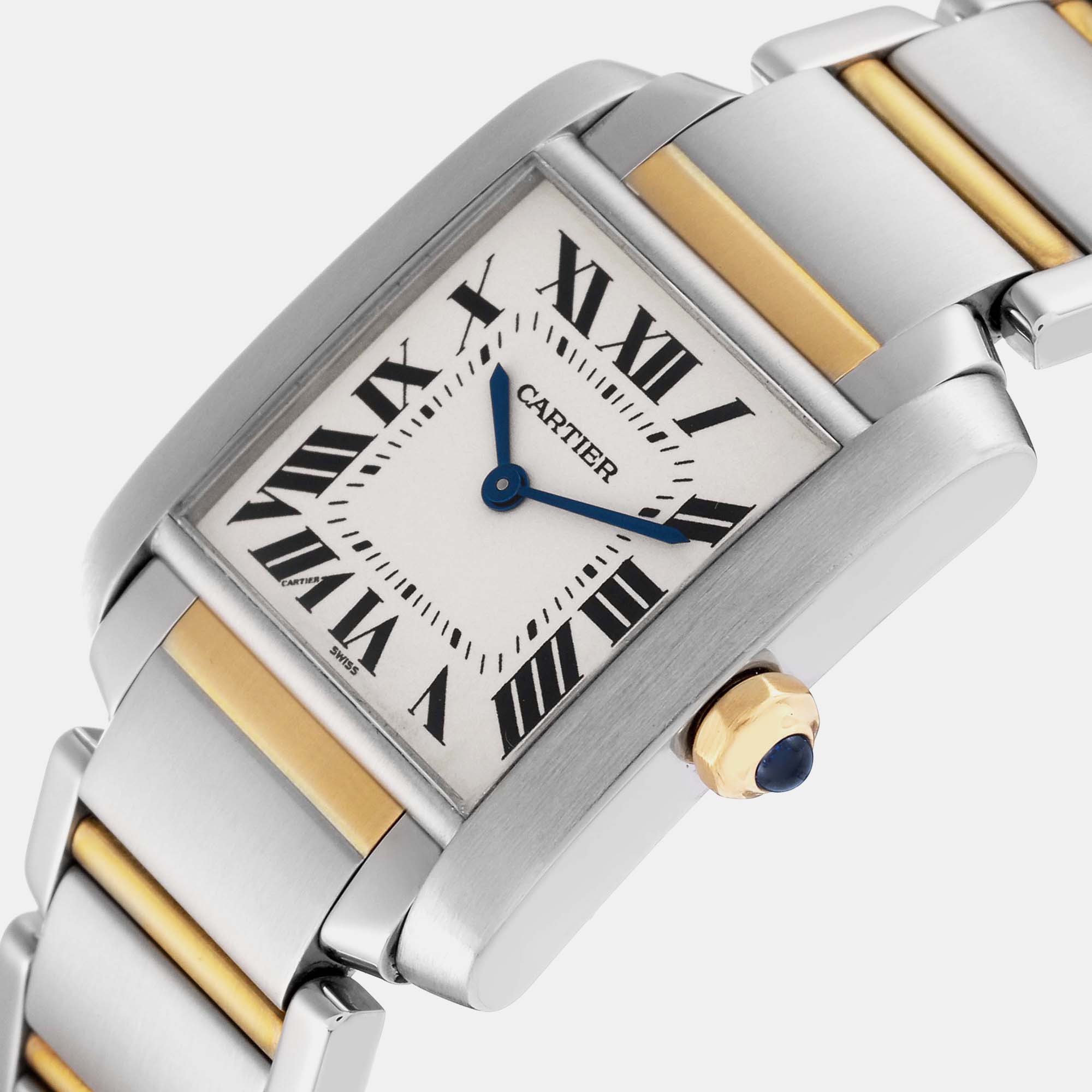 

Cartier Tank Francaise Midsize Steel Yellow Gold Ladies Watch W2TA0003 25.0 mm x 30.0 mm, Silver