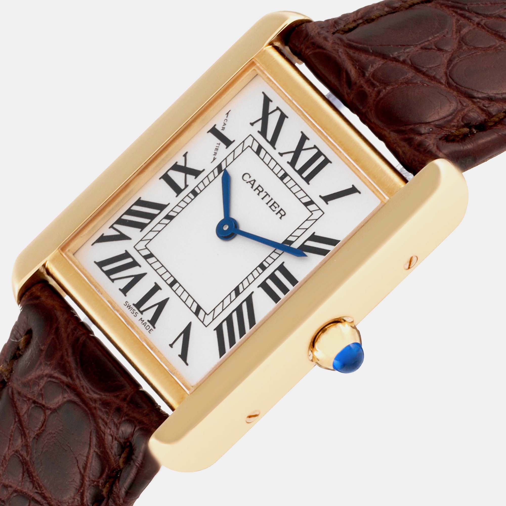 

Cartier Tank Solo Yellow Gold Steel Silver Dial Ladies Watch W1018755