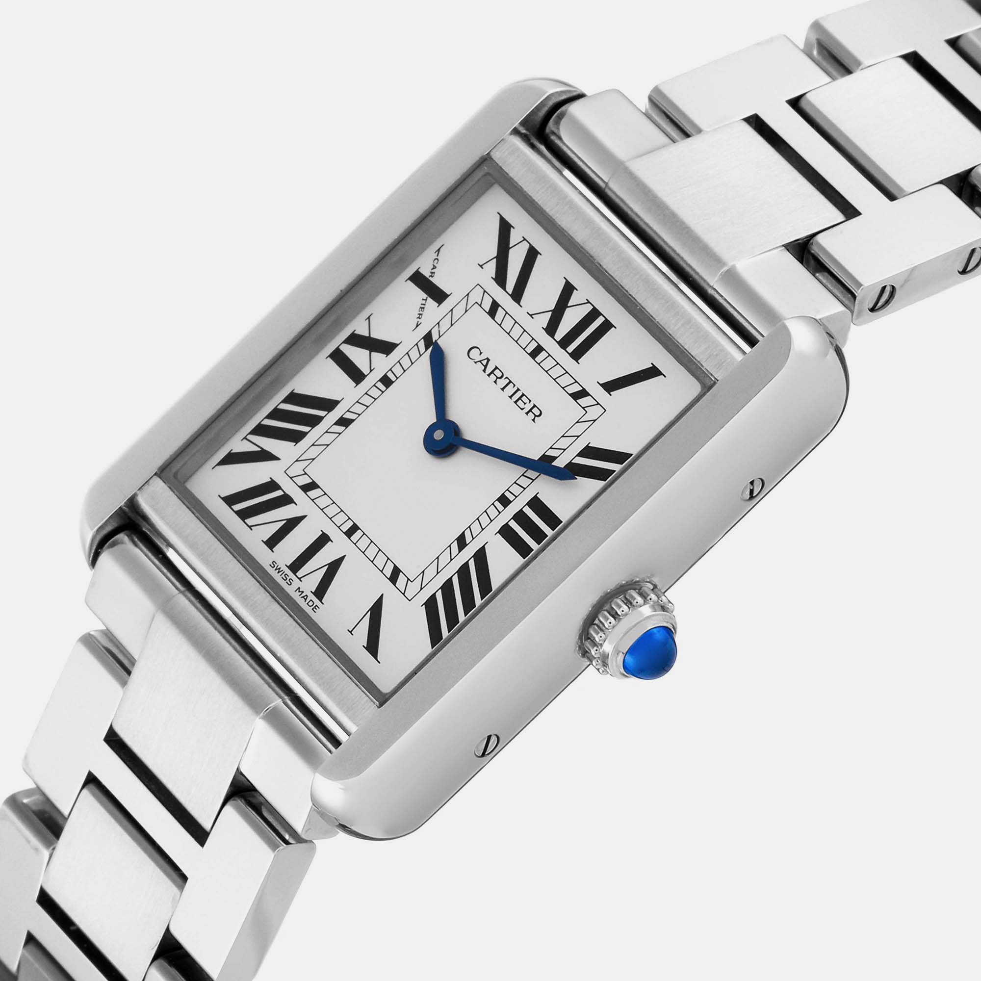 

Cartier Tank Solo Small Silver Dial Steel Ladies Watch W5200013 31 x 24 mm