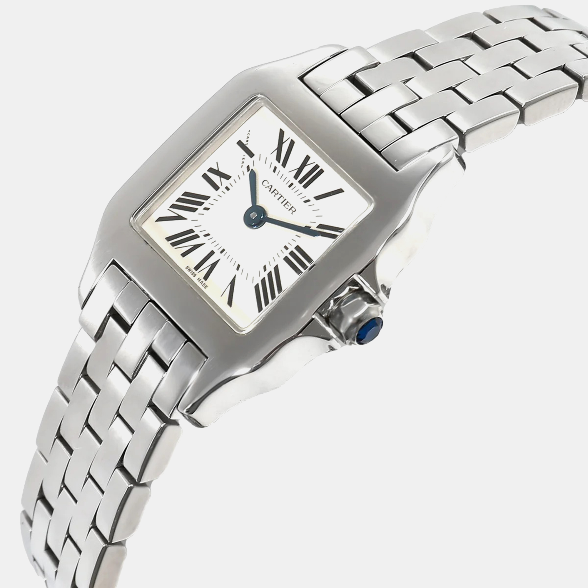 

Cartier Silver Stainless Steel Santos Demoiselle W25064Z5 Quartz Women's Wristwatch 20 mm