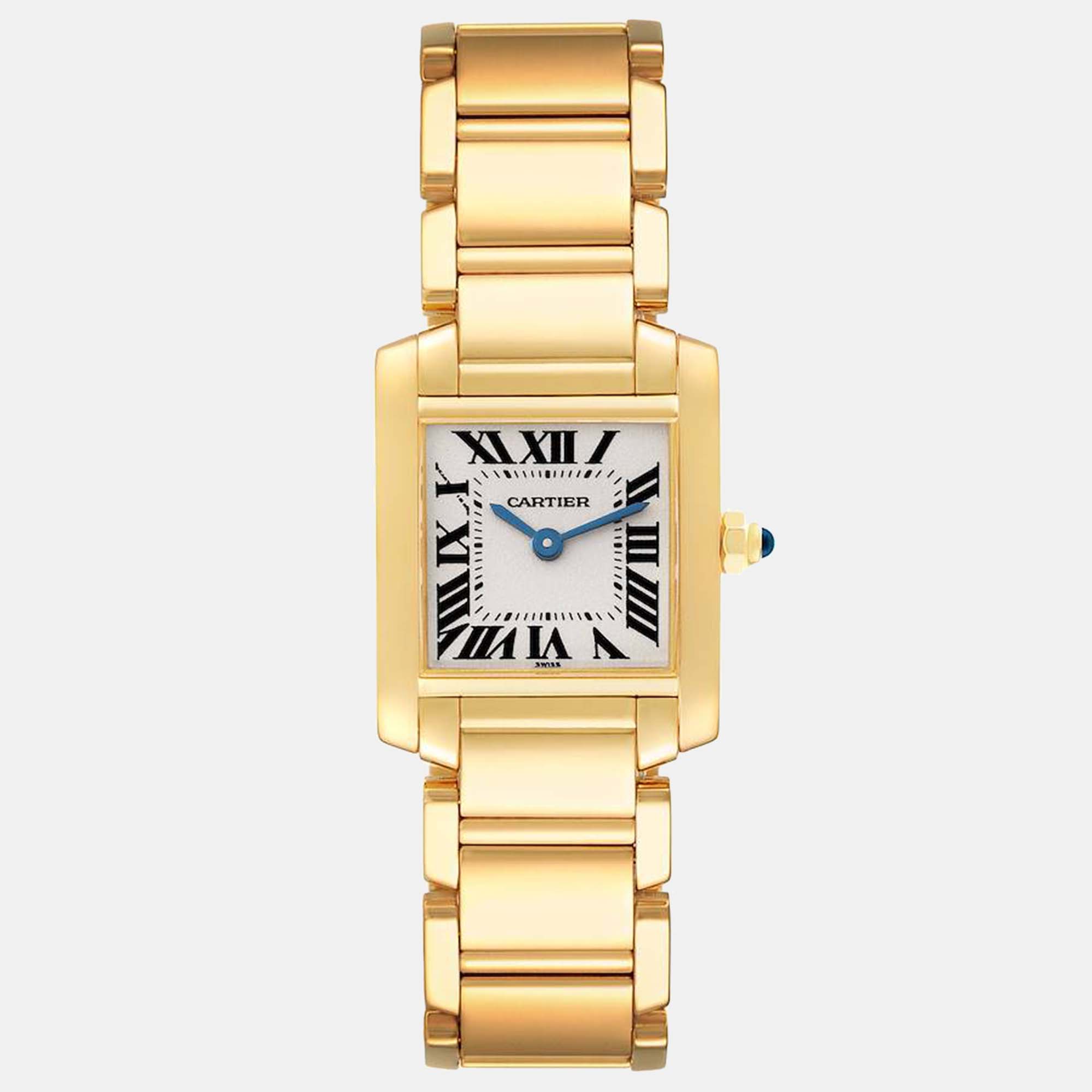 

Cartier Tank Francaise Yellow Gold Quartz Ladies Watch, Silver