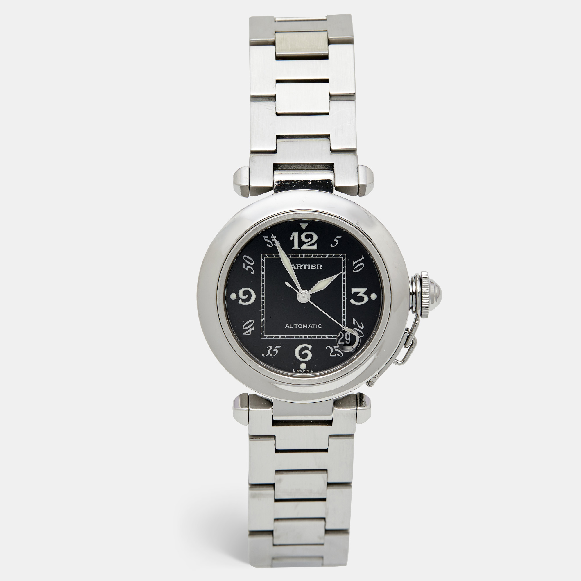 

Cartier Black Stainless Steel Pasha W31043M7 Women's Wristwatch