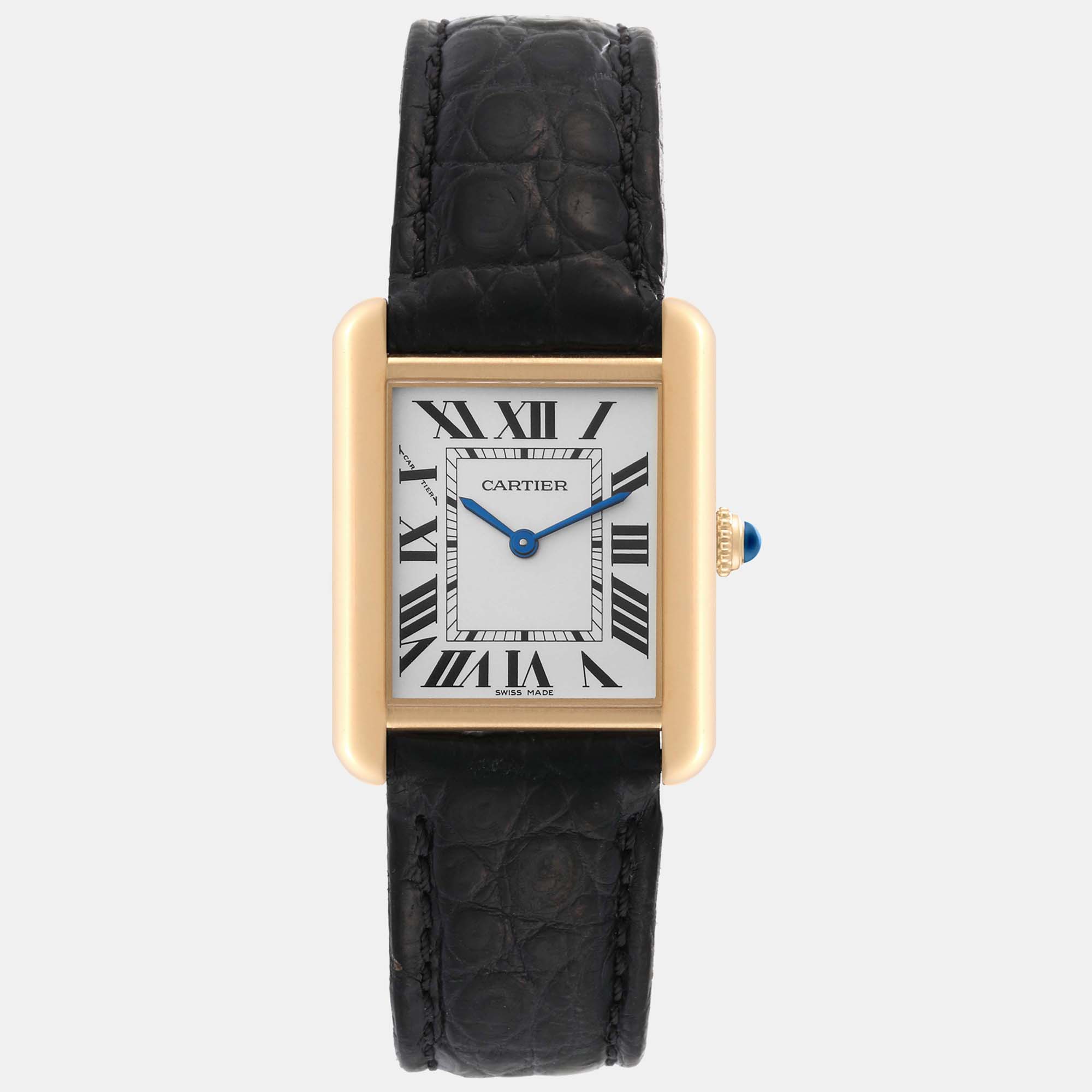 

Cartier Tank Solo Yellow Gold Steel Silver Dial Ladies Watch 24.4 mm