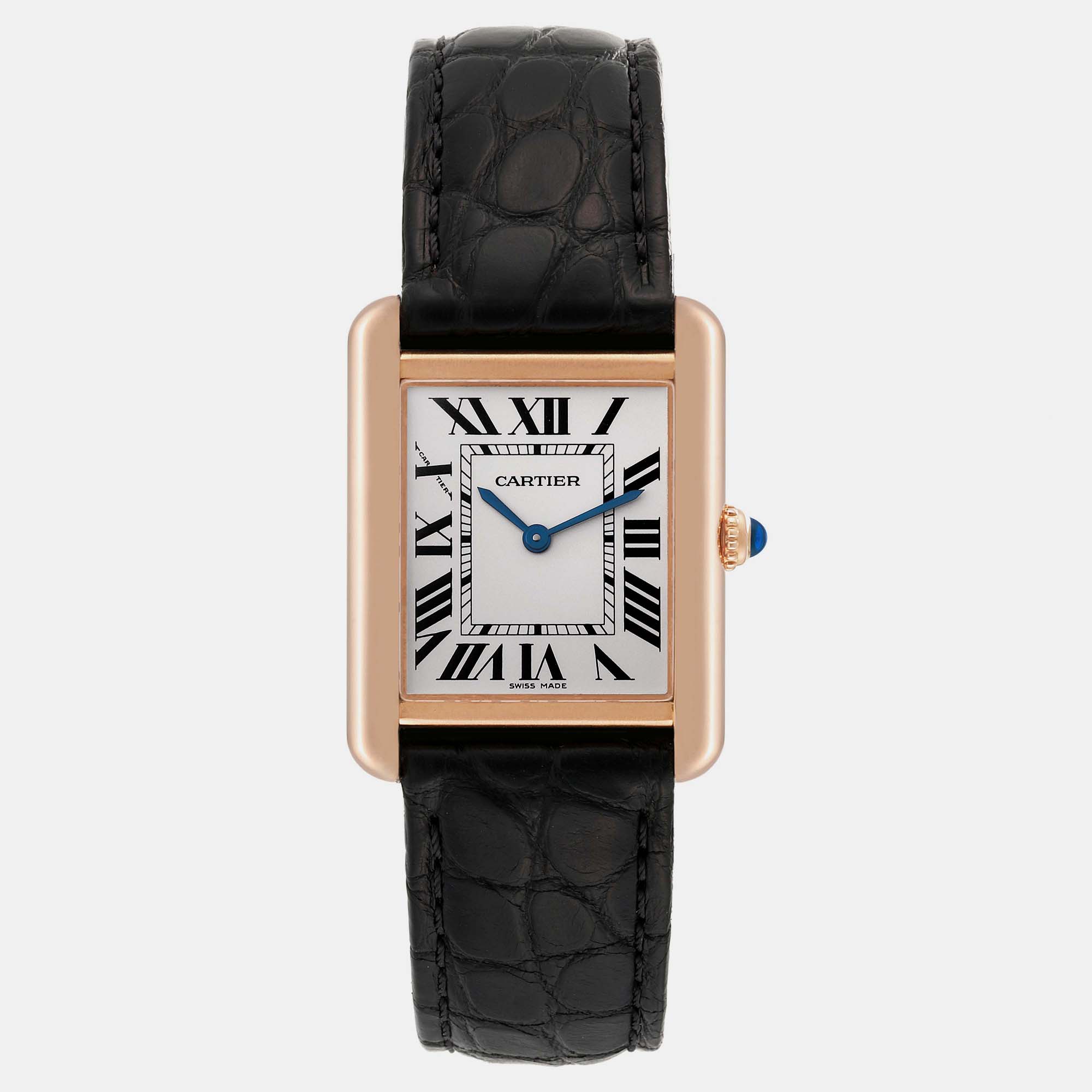 

Cartier Tank Solo Silver Dial Rose Gold Steel Ladies Watch 24.4 mm