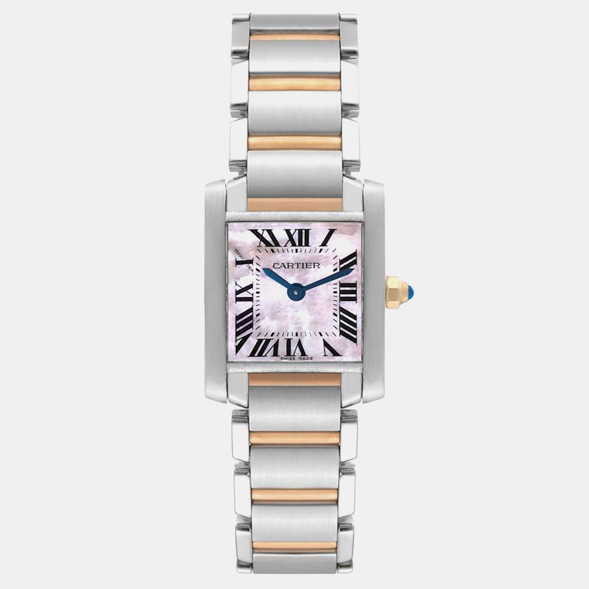 

Cartier Tank Francaise Steel Rose Gold Mother of Pearl Ladies Watch, Pink