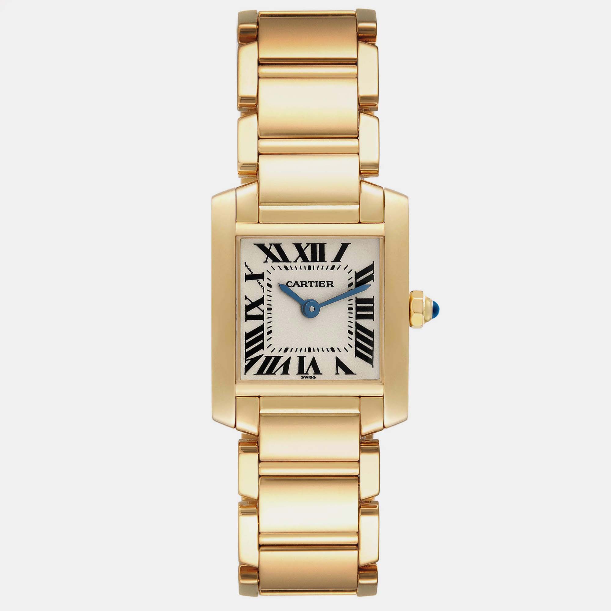 

Cartier Tank Francaise Yellow Gold Quartz Ladies Watch, Silver