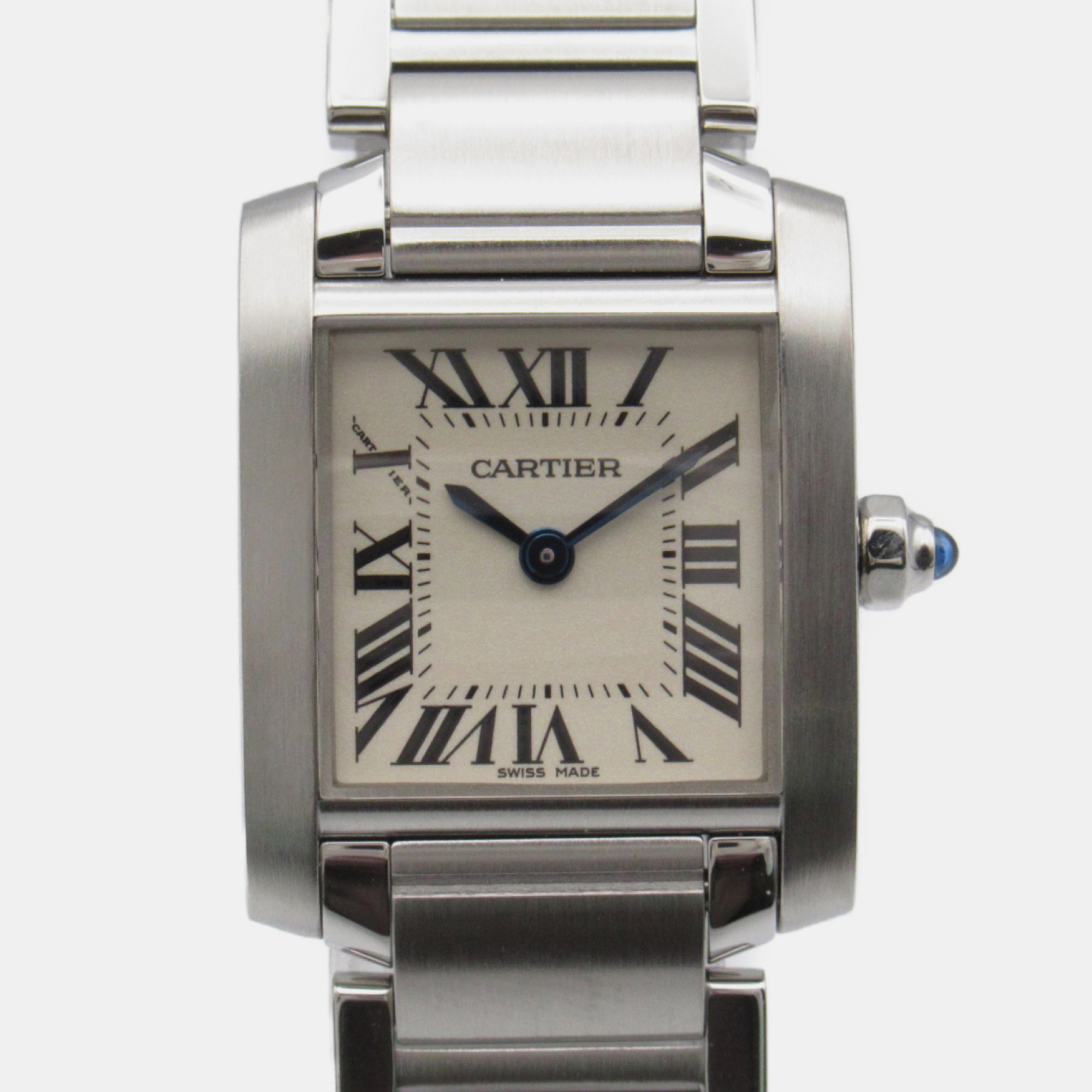 

Cartier Beige Stainless Steel Tank Francaise W51008Q3 Quartz Women's Wristwatch 20 mm