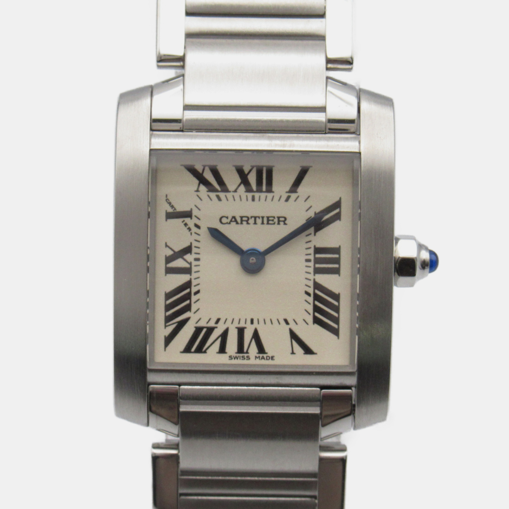 

Cartier Beige Stainless Steel Tank Francaise W51008Q3 Quartz Women's Wristwatch 20 mm