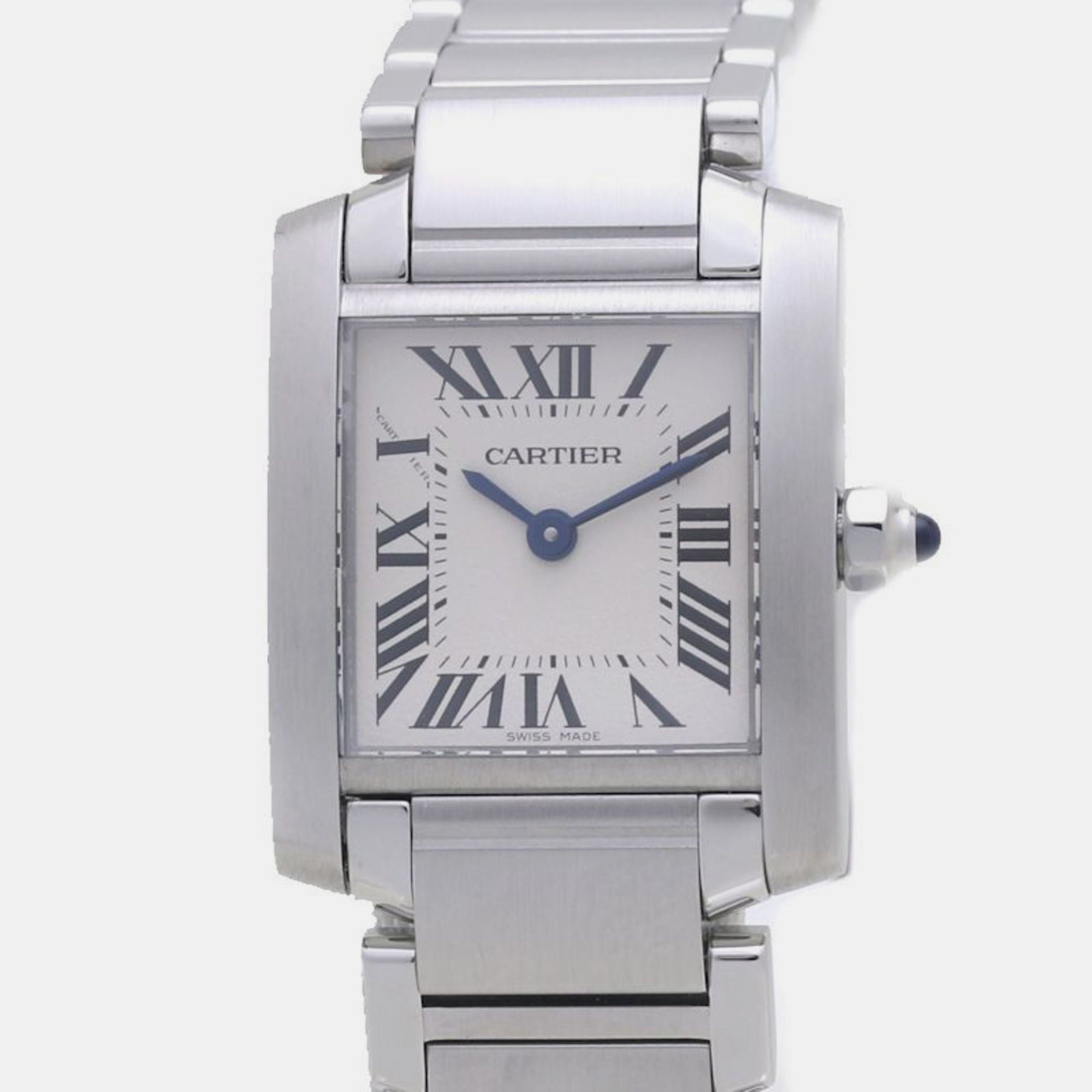 

Cartier Silver Stainless Steel Tank Francaise W51008Q3 Women's Wristwatch