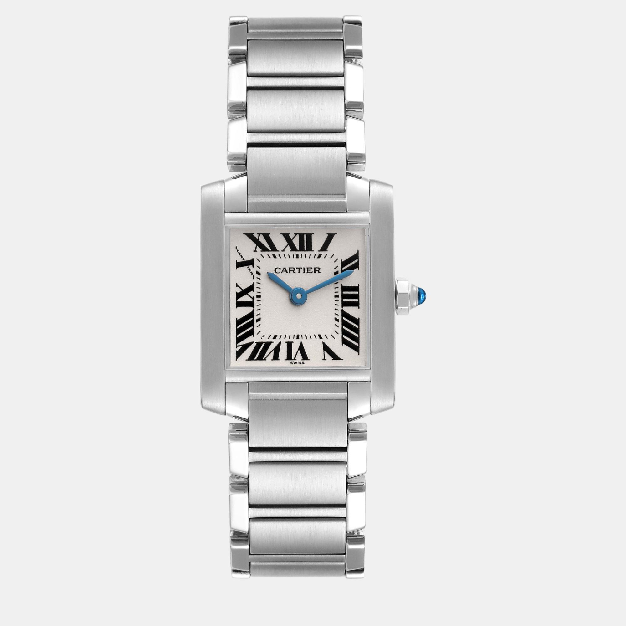 

Cartier Tank Francaise Small Silver Dial Steel Ladies Watch 20 mm