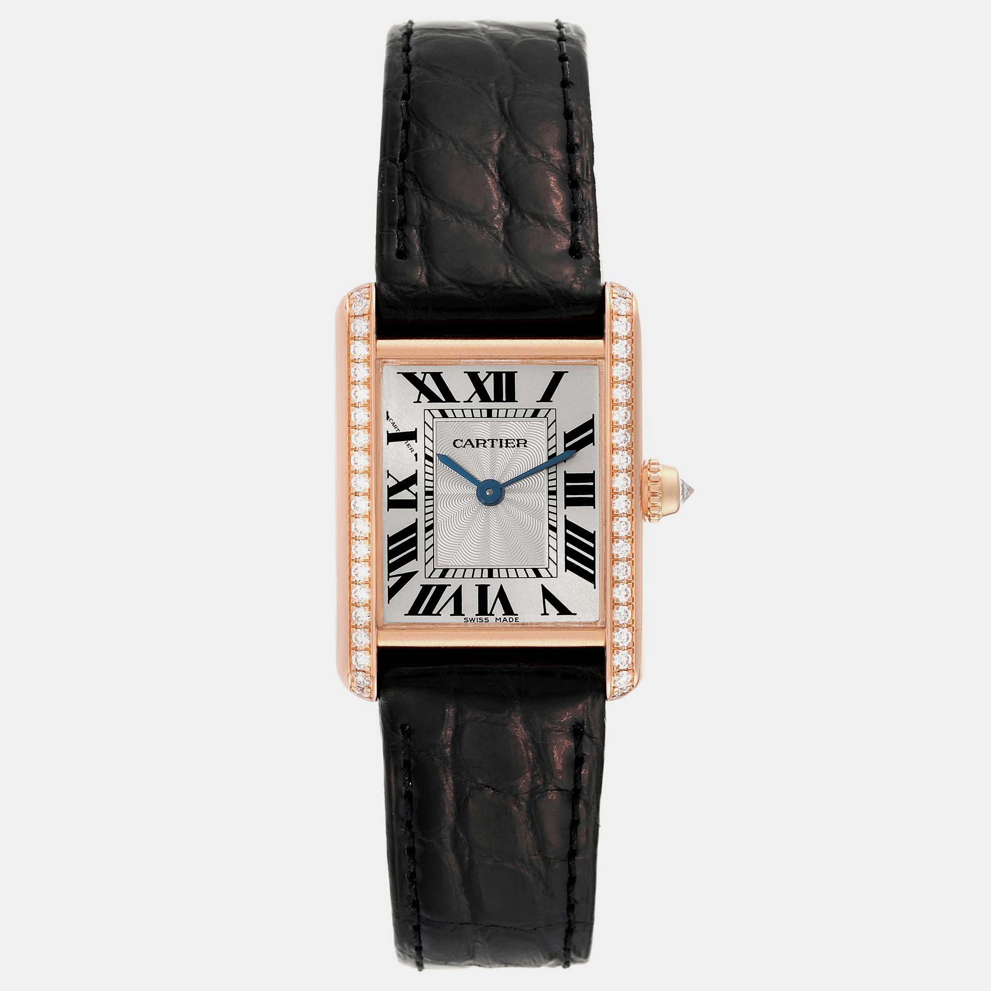 

Cartier Tank Louis Rose Gold Diamond Ladies Watch 22 mm, Silver