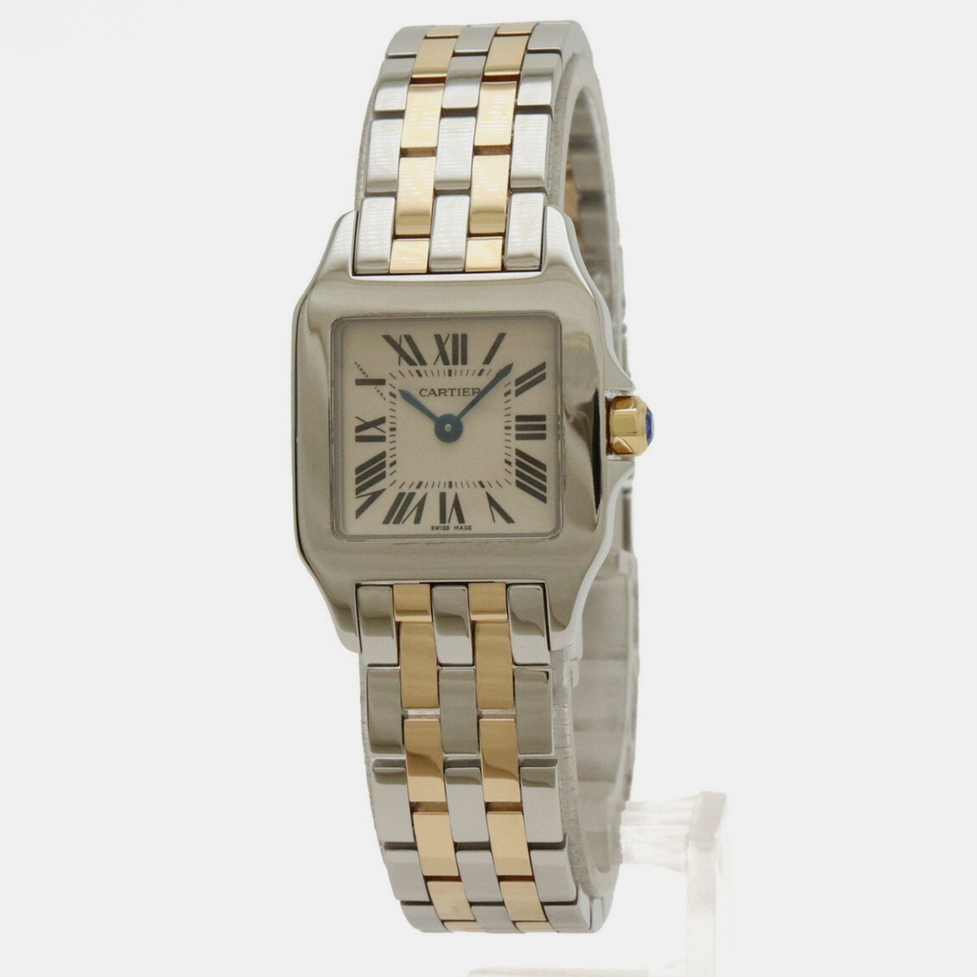 

Cartier White 18k Yellow Gold Stainless Steel Santos Demoiselle W25066Z6 Quartz Women's Wristwatch 20 mm