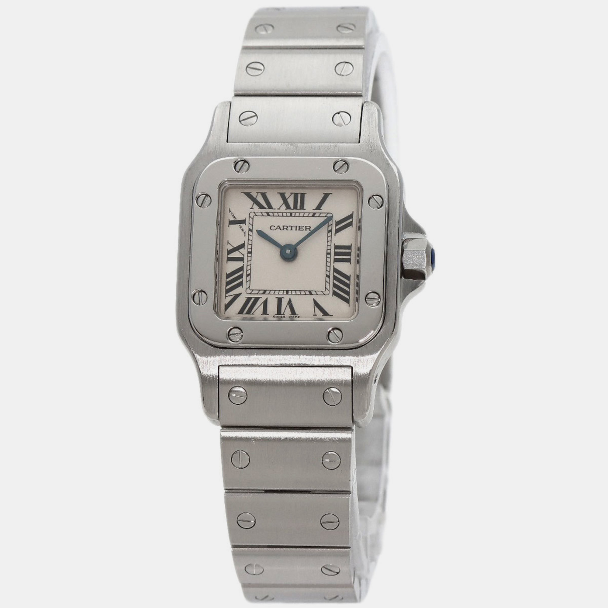 

Cartier Silver Stainless Steel Santos Galbee W20056D6 Quartz Women's Wristwatch