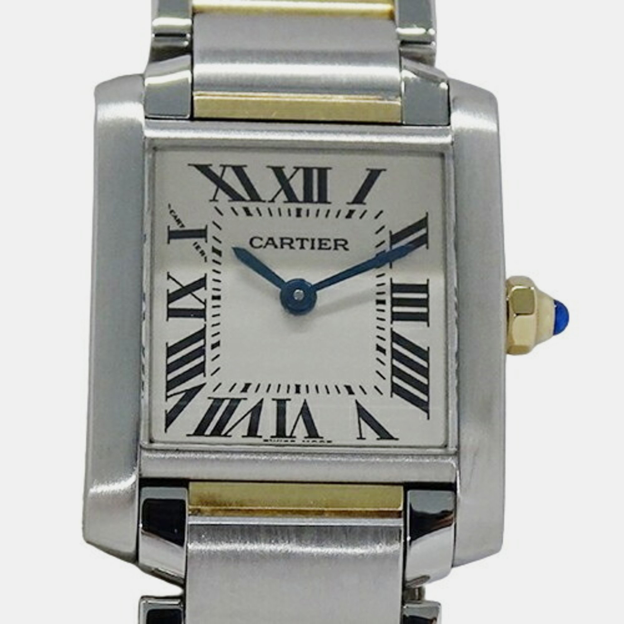 

Cartier White Stainless Steel Tank Francaise W51007Q4 Quartz Women's Wristwatch 20 mm