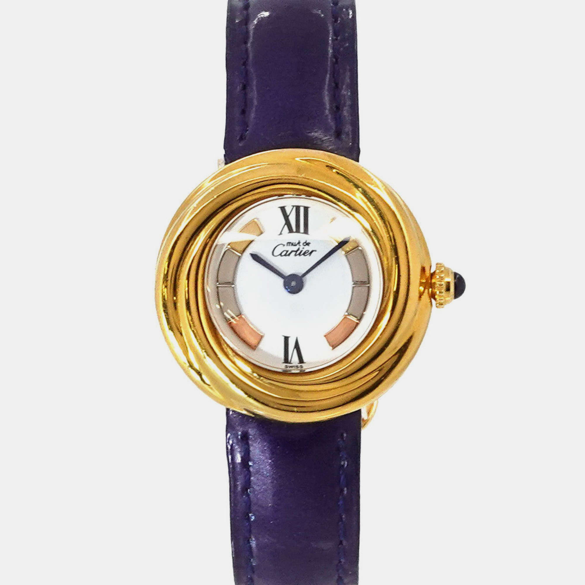 Cartier White Gold Plated Must Trinity Quartz Women's Wristwatch 27 mm