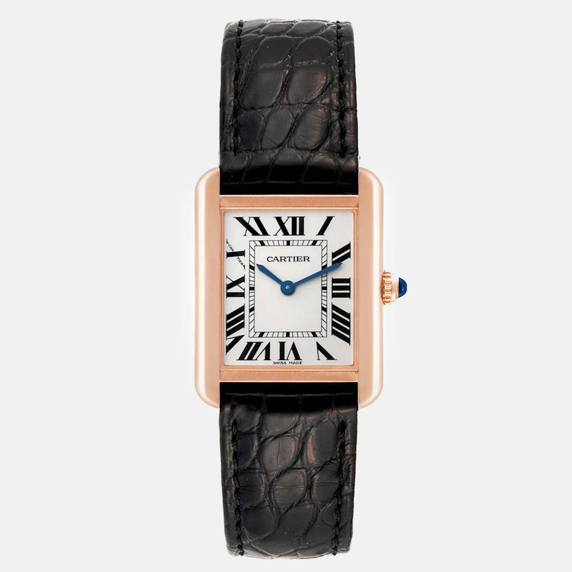 

Cartier Tank Solo Silver Dial Rose Gold Steel Ladies Watch
