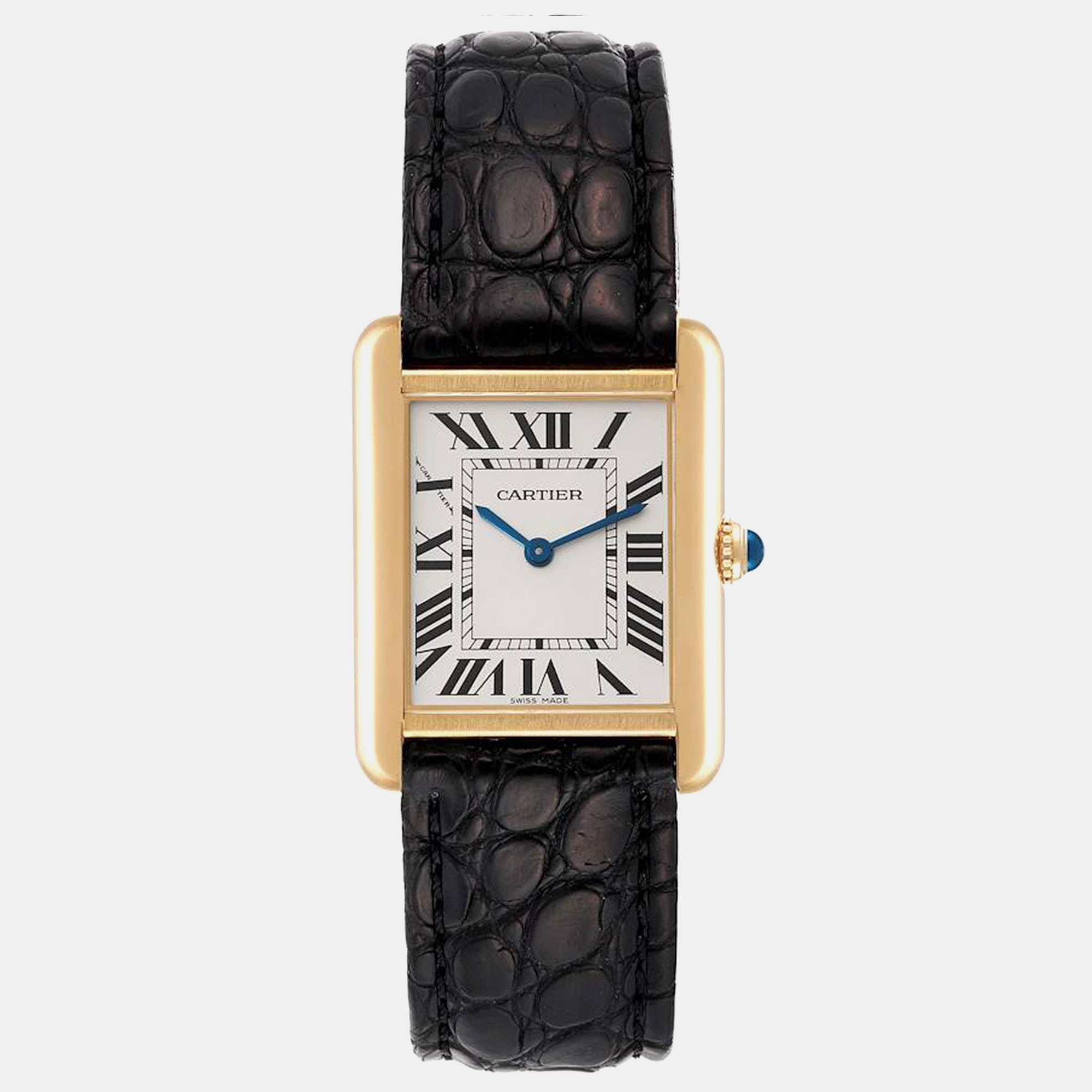 

Cartier Tank Solo Small Yellow Gold Steel Ladies Watch 23 mm, Silver
