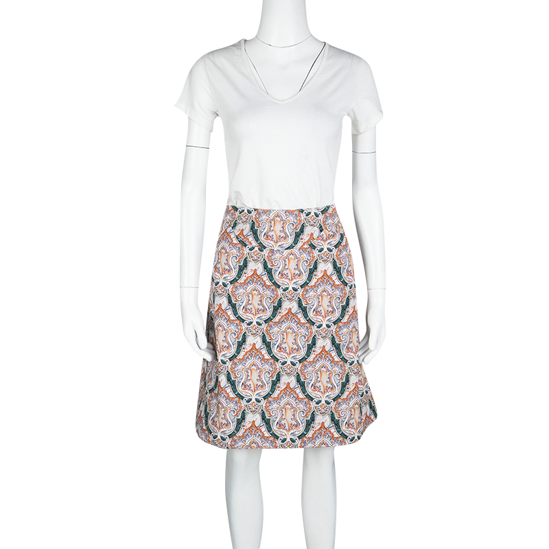 

Carven Multicolor Printed Cotton Poplin Skirt