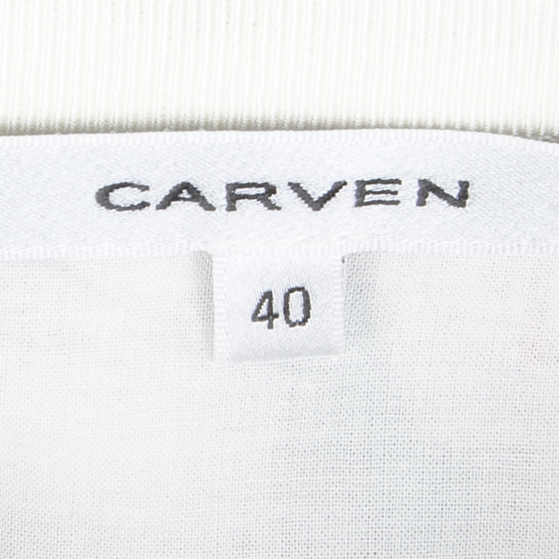 Carven Multicolor Printed Cotton Poplin Skirt M
